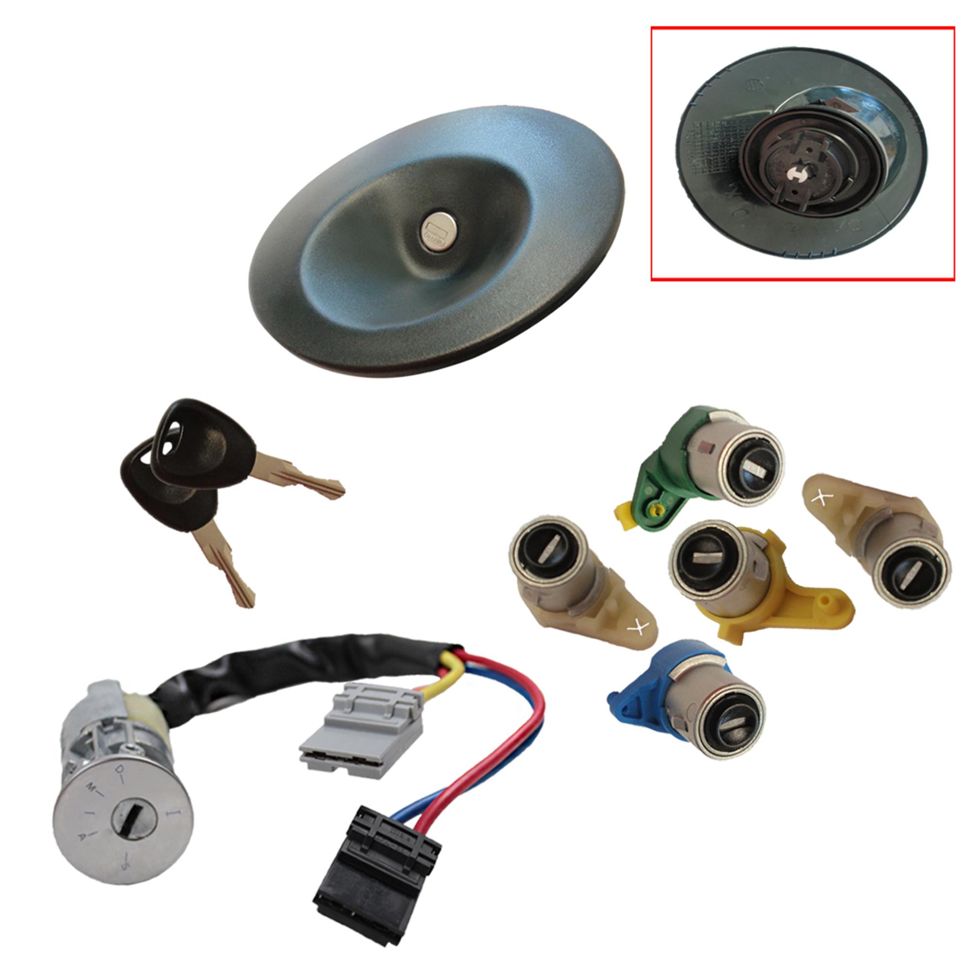 Kit serrure, barillets de porte, Trappe + antivol de direction pour Renault Kangoo PARTSLINE SC33185