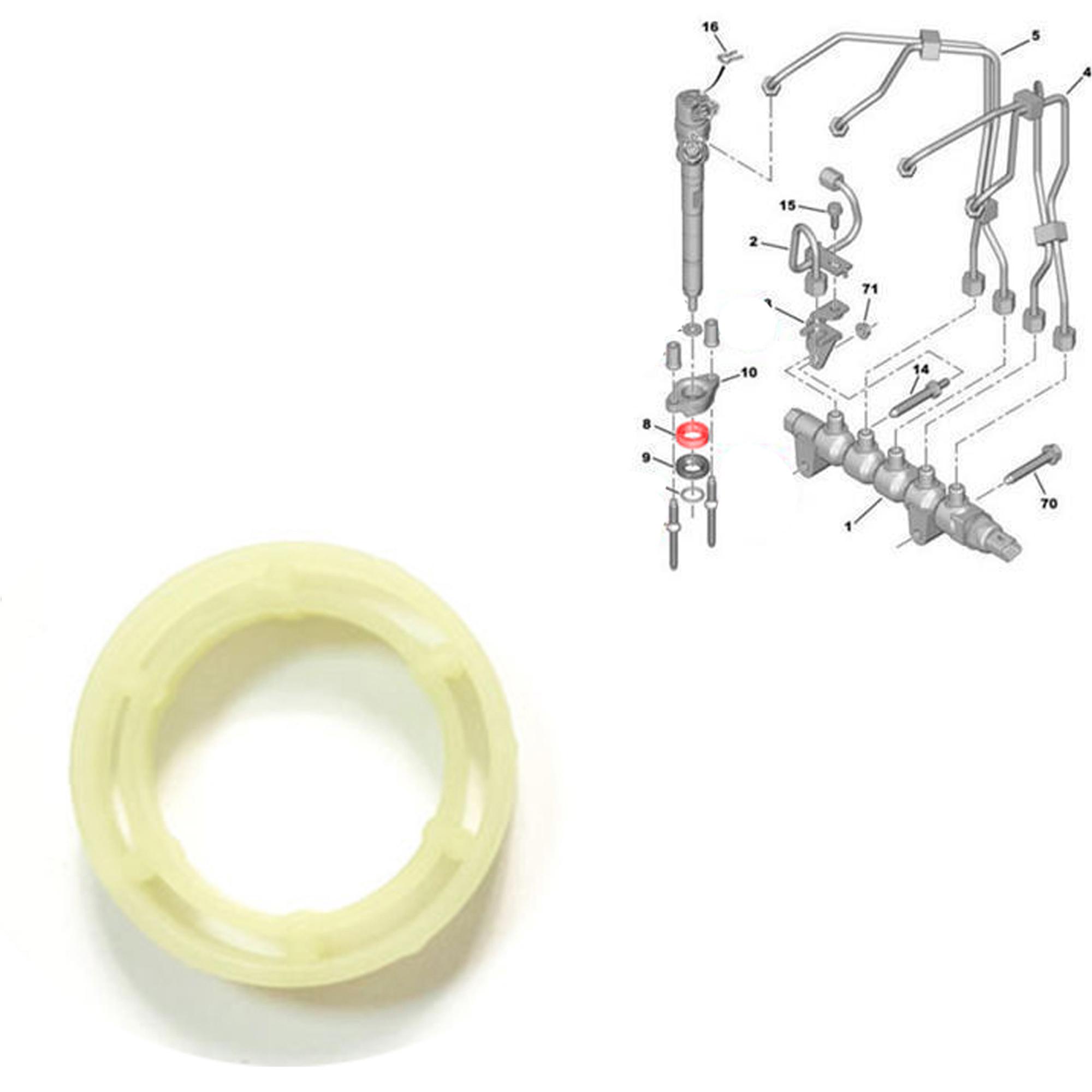 Joint d'Injecteur prévu pour Citroën, Ford, Mini, Peugeot 1.6 HDi, TDCi PARTSLINE SC55629