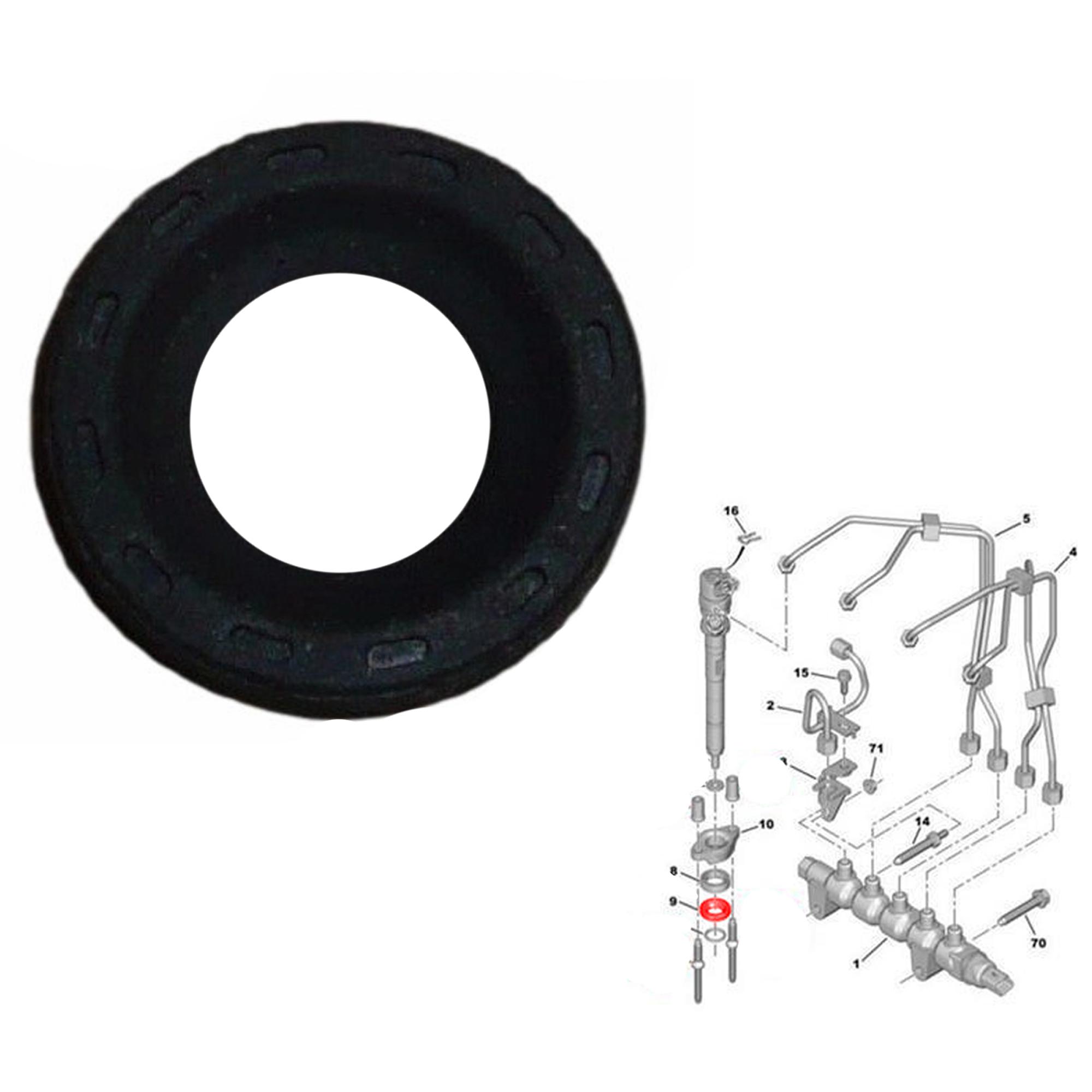 Bague d'étanchéité pour injecteur compatible avec moteurs 1.6 HDi, TDCi PARTSLINE SC55630