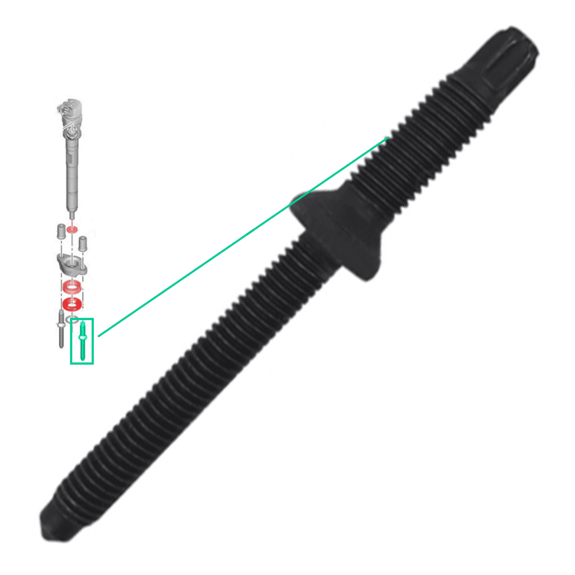 Vis fixation injecteur pour 1.4 1.6 16V Hdi, 1.6 D Hdi TDCi Moteur DV6 PARTSLINE SC55788