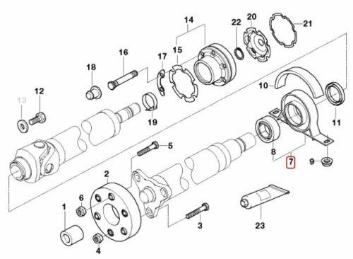 Palier intermédiaire arbre transmission pour BMW E46 330d 330Cd PARTSLINE SC55829