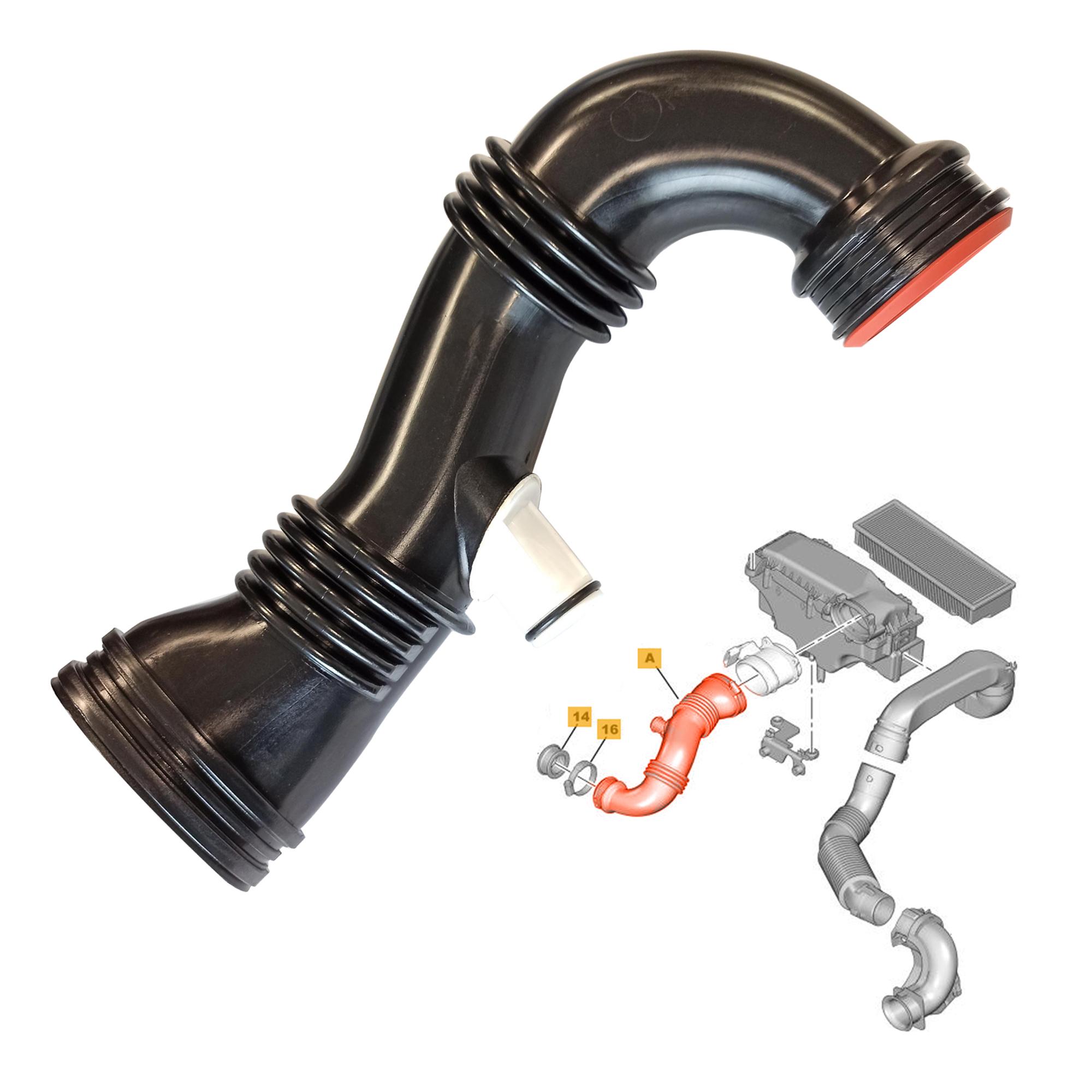 Durite Turbo, Gaine de Suralimentation pour Citroën, Fiat, Mini, Peugeot 1.6 HDi PARTSLINE SC56360