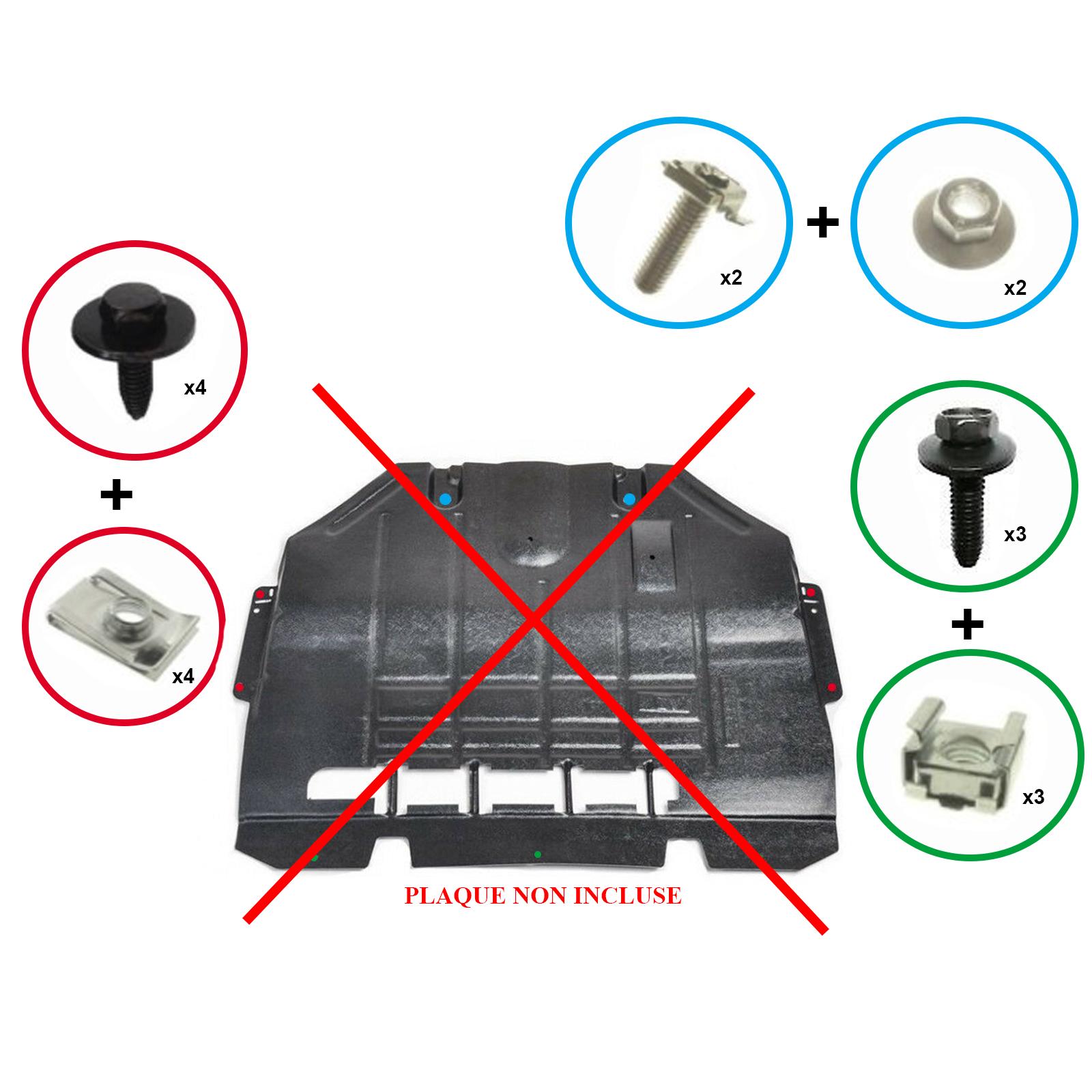 Kit clips cache sous moteur pour Citroen Xantia Peugeot 307 PARTSLINE SC56503