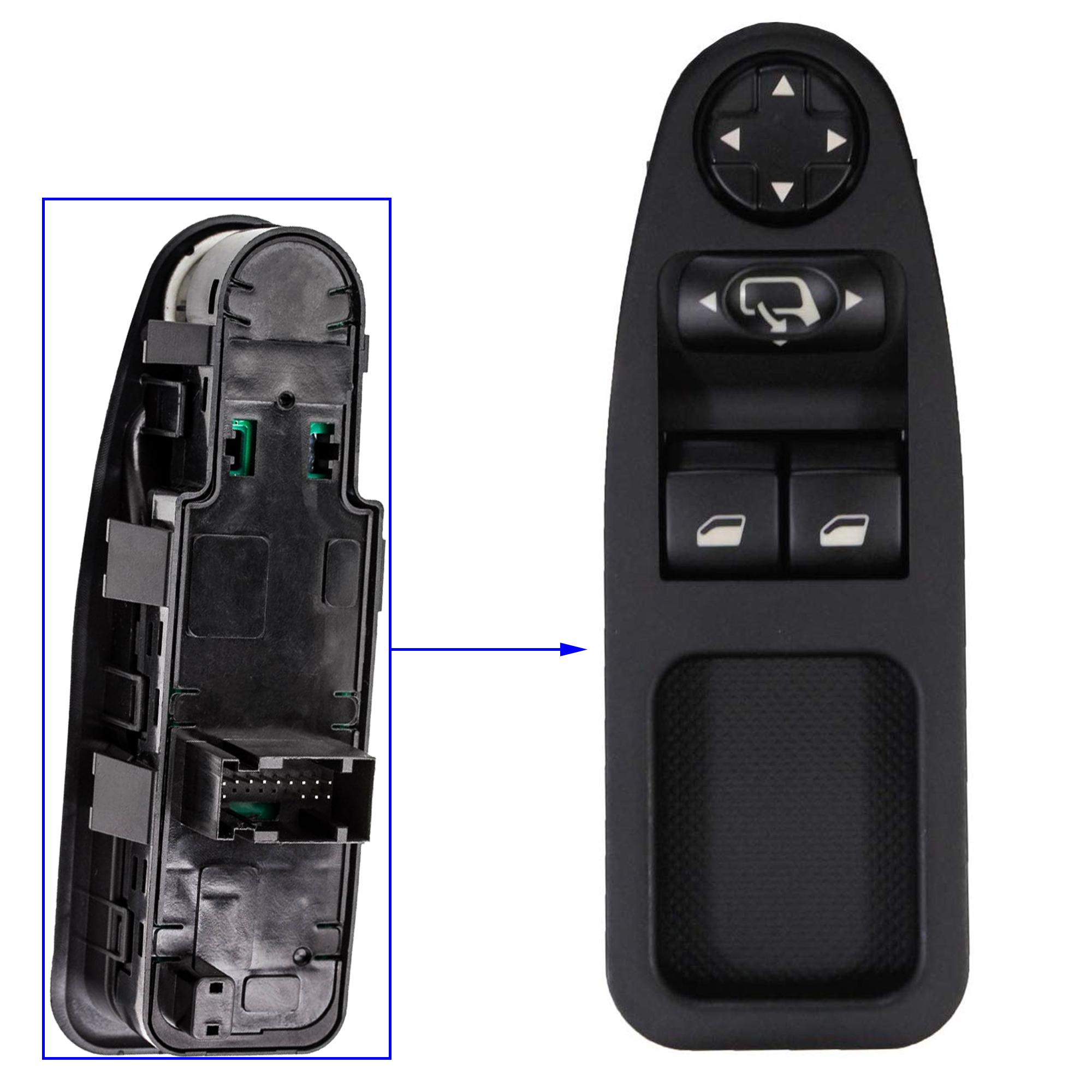 Bouton de lève-vitre avant gauche pour Citroën Jumpy Fiat Scudo Peugeot Expert PARTSLINE SC56808