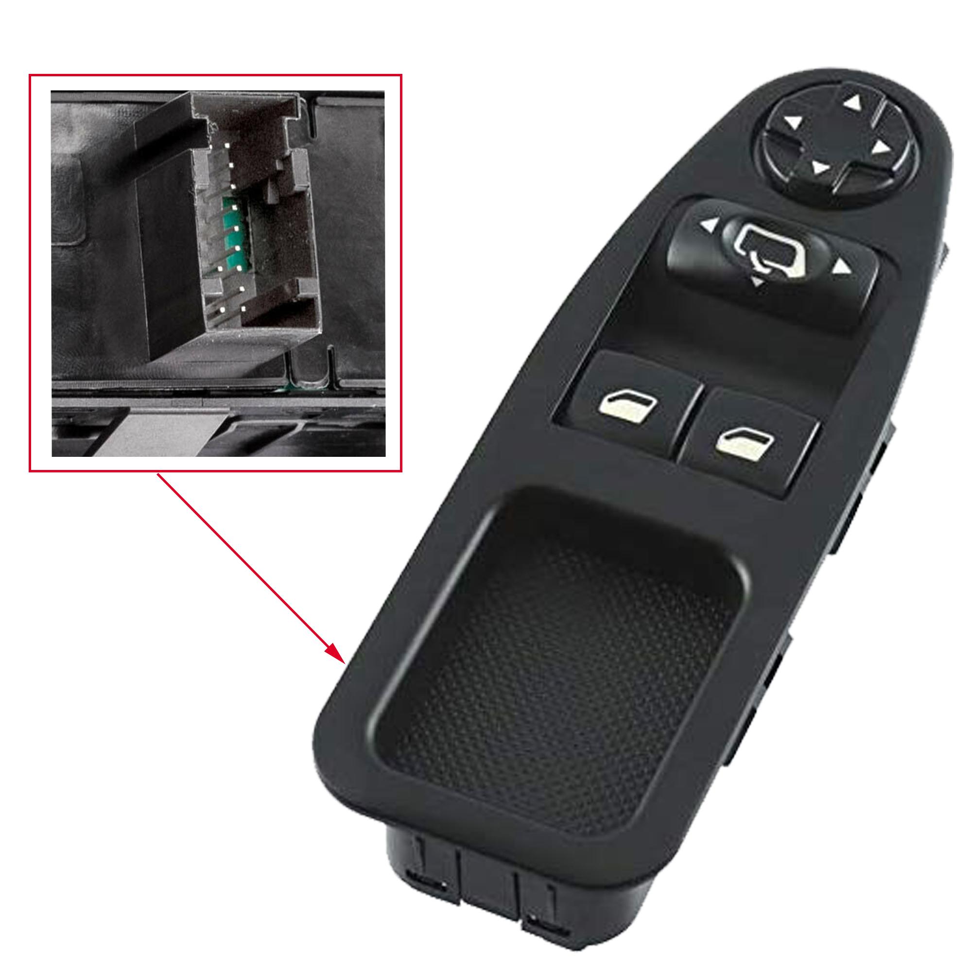 Bouton de lève-vitre avant gauche pour Citroën Jumpy Fiat Scudo Peugeot Expert PARTSLINE SC56808