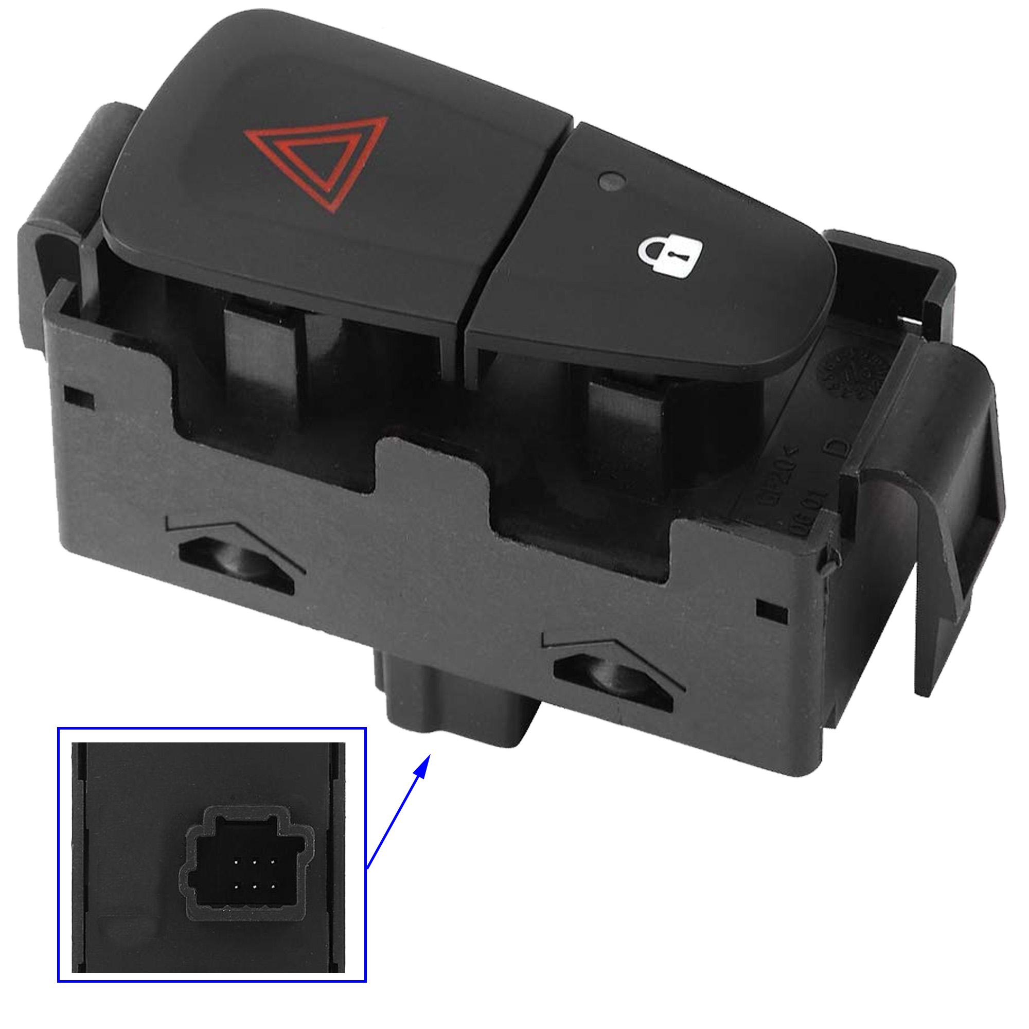Bouton feux detresse verrouillage portes pour Megane Fluence Scenic Logan Sandero PARTSLINE SC56945