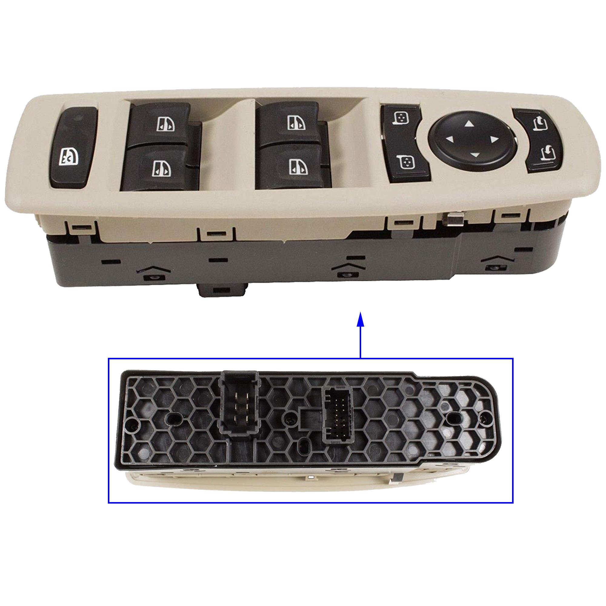 Platine beige boutons leve vitre avant gauche pour Megane 3 Laguna III PARTSLINE SC56951