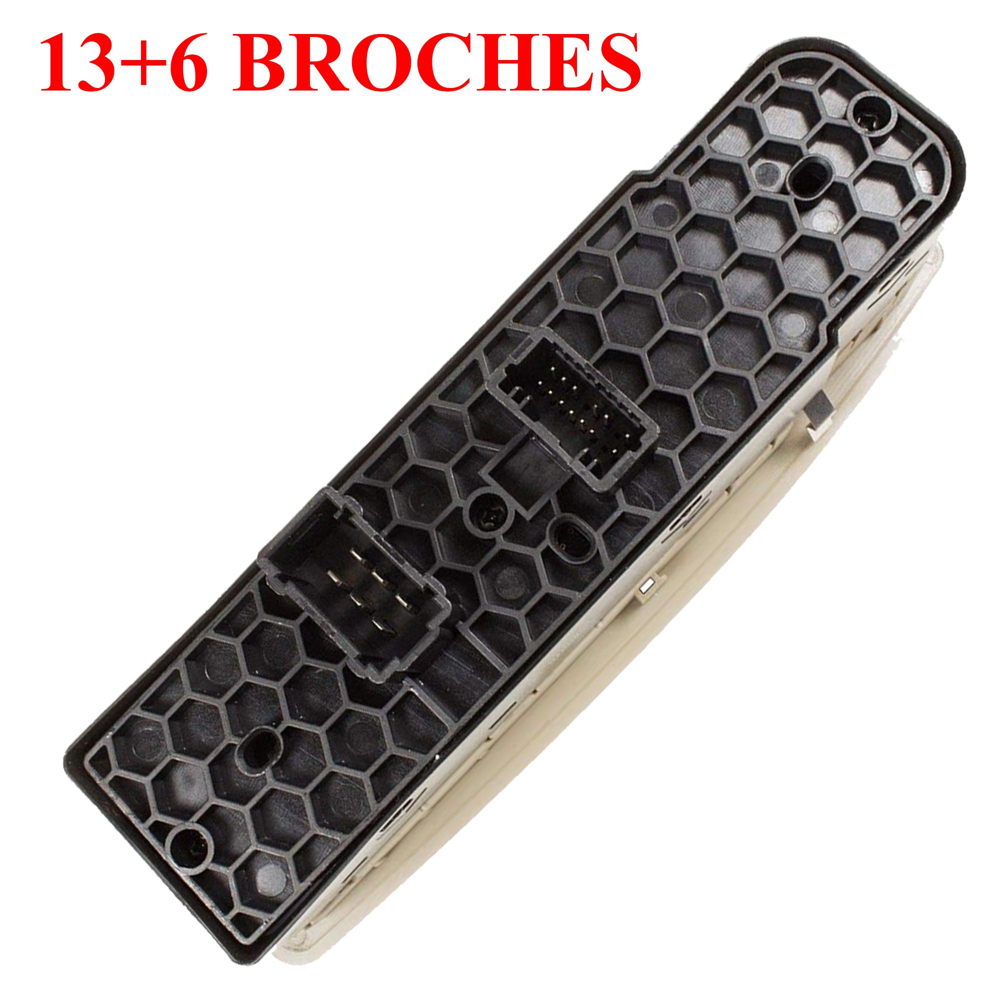 Platine beige boutons leve vitre avant gauche pour Megane 3 Laguna III PARTSLINE SC56951