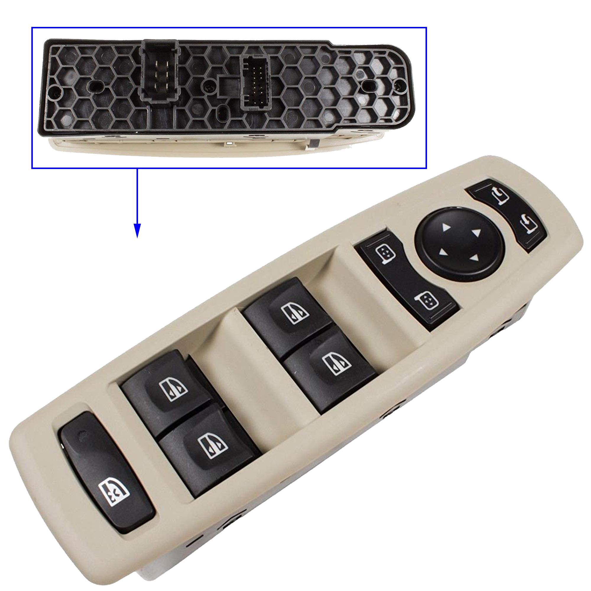 Platine beige boutons leve vitre avant gauche pour Megane 3 Laguna III PARTSLINE SC56951