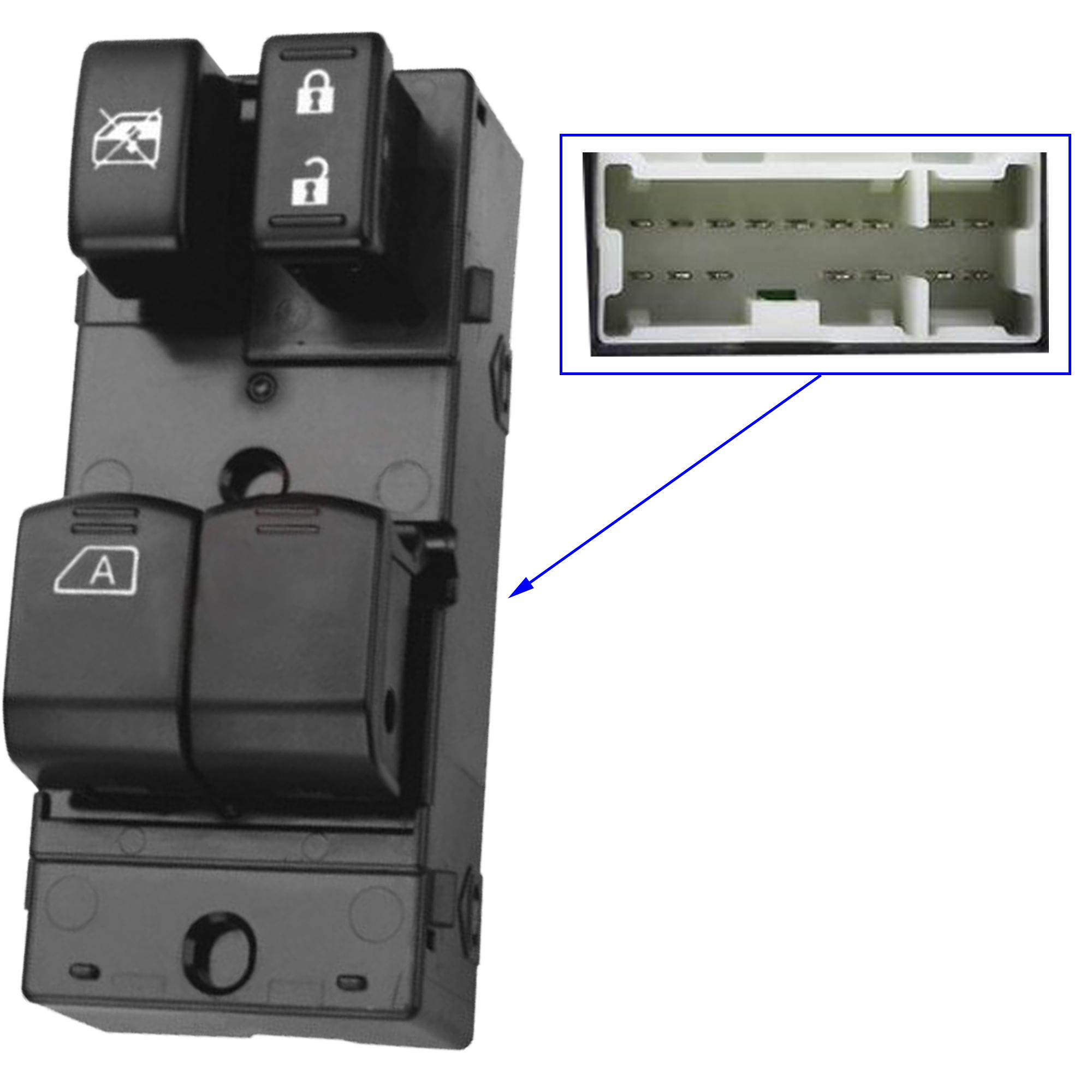 Platine bouton leve vitre avant gauche pour Nissan Micra IV Note PARTSLINE SC56953