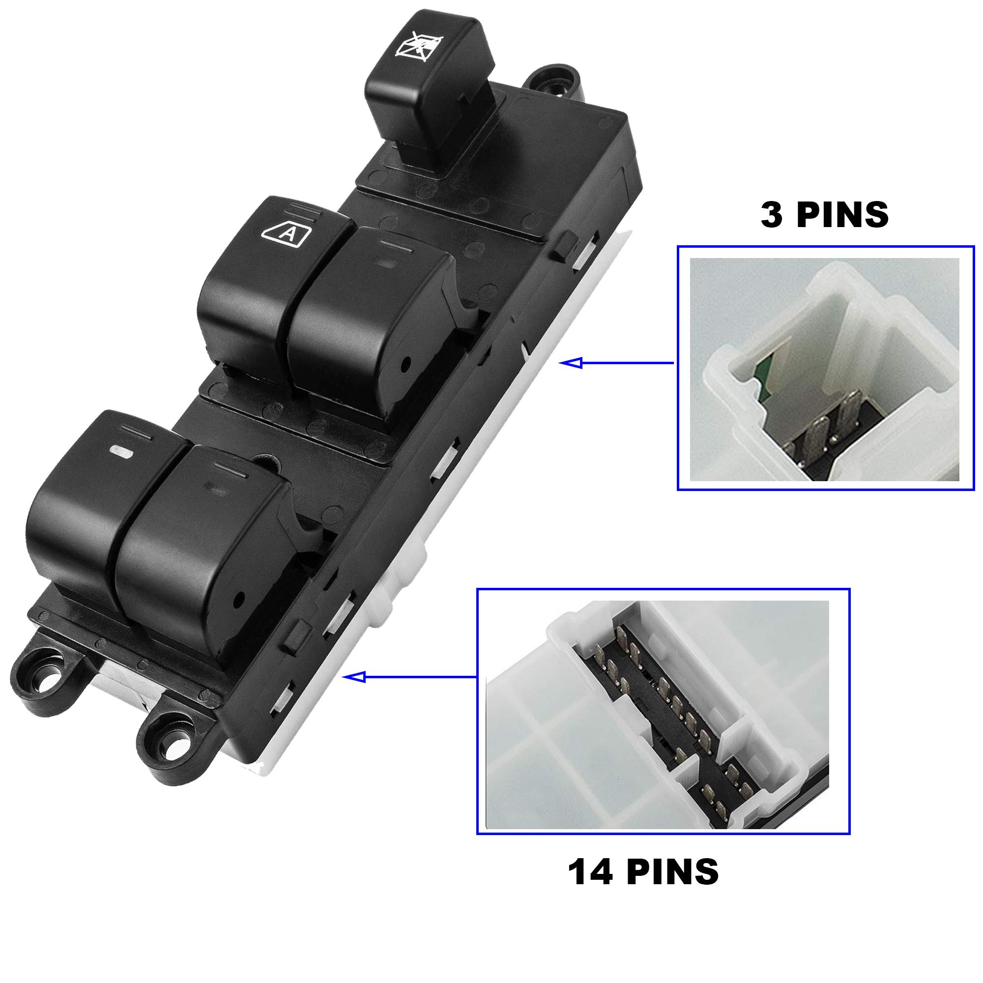 Platine bouton leve vitre avant gauche pour Qashqai Navara Pathfinder PARTSLINE SC56955