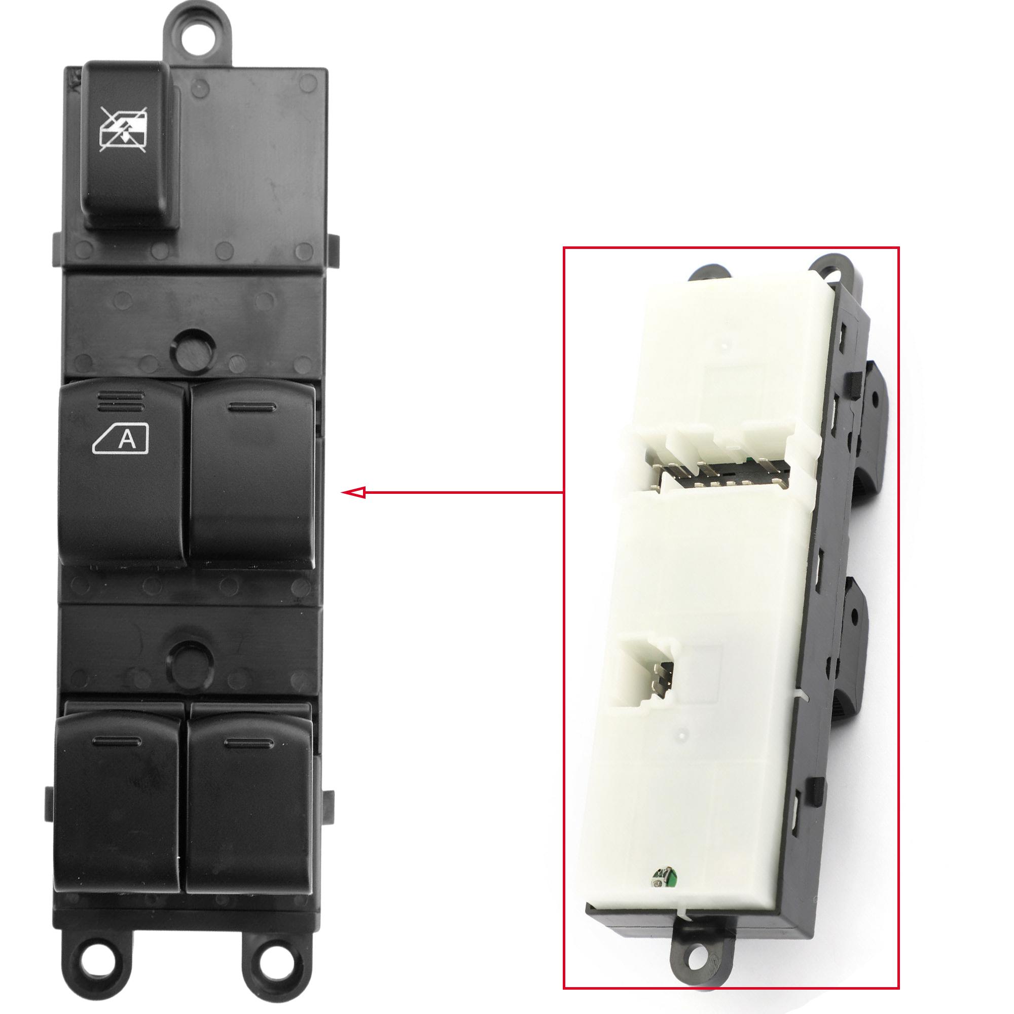 Platine bouton leve vitre avant gauche pour Qashqai Navara Pathfinder PARTSLINE SC56958