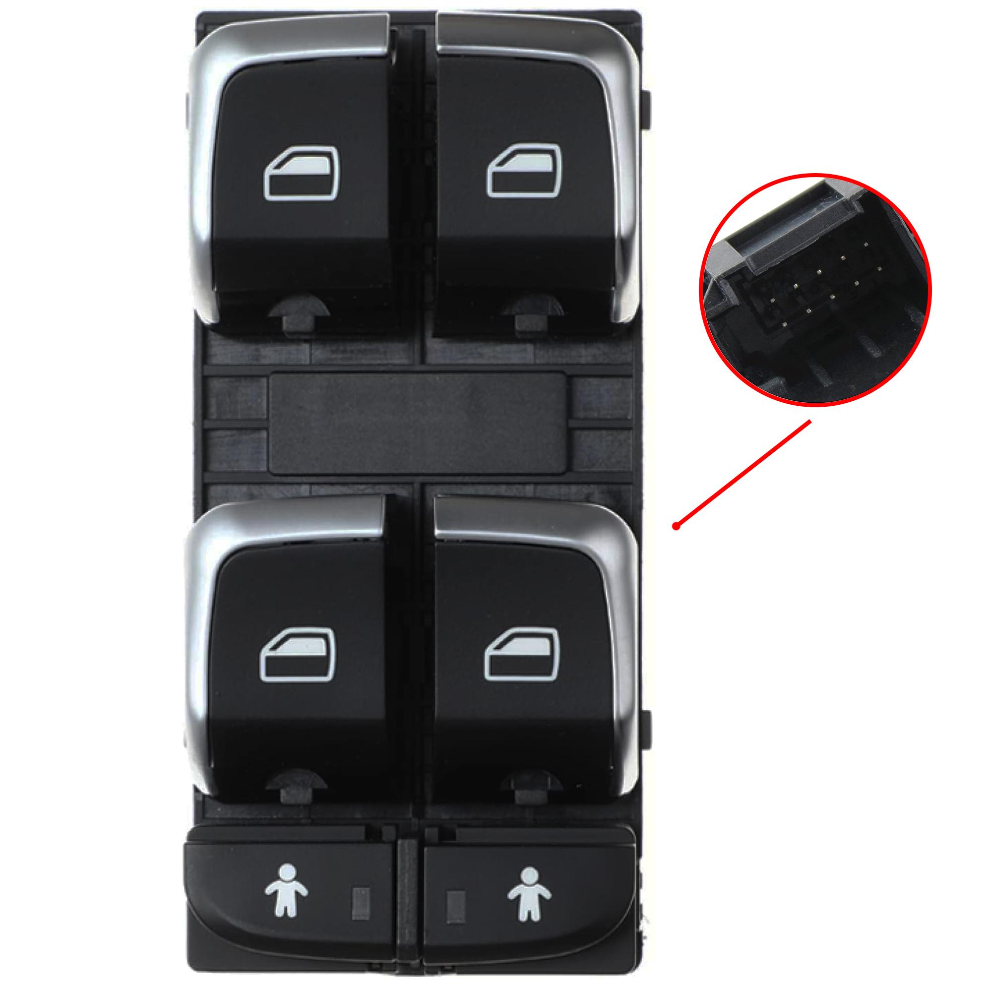 Bouton de lève-vitre avant gauche pour Audi A6 A7 Q3 (2010-2018) PARTSLINE SC57009