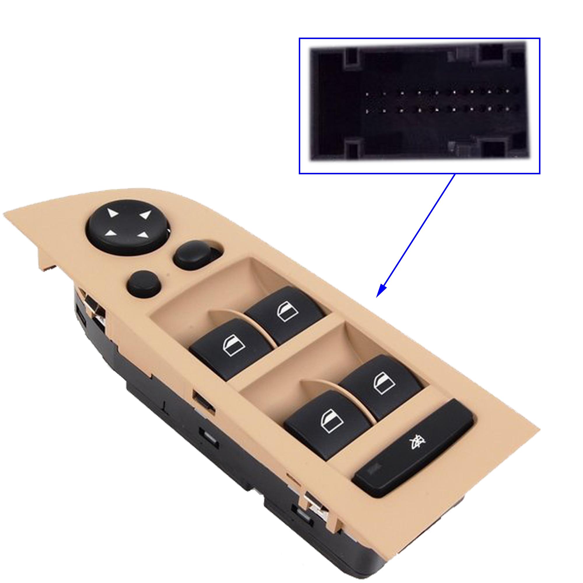 Platine beige bouton leve vitre avant gauche pour BMW 3 E90 E91 PARTSLINE SC57021