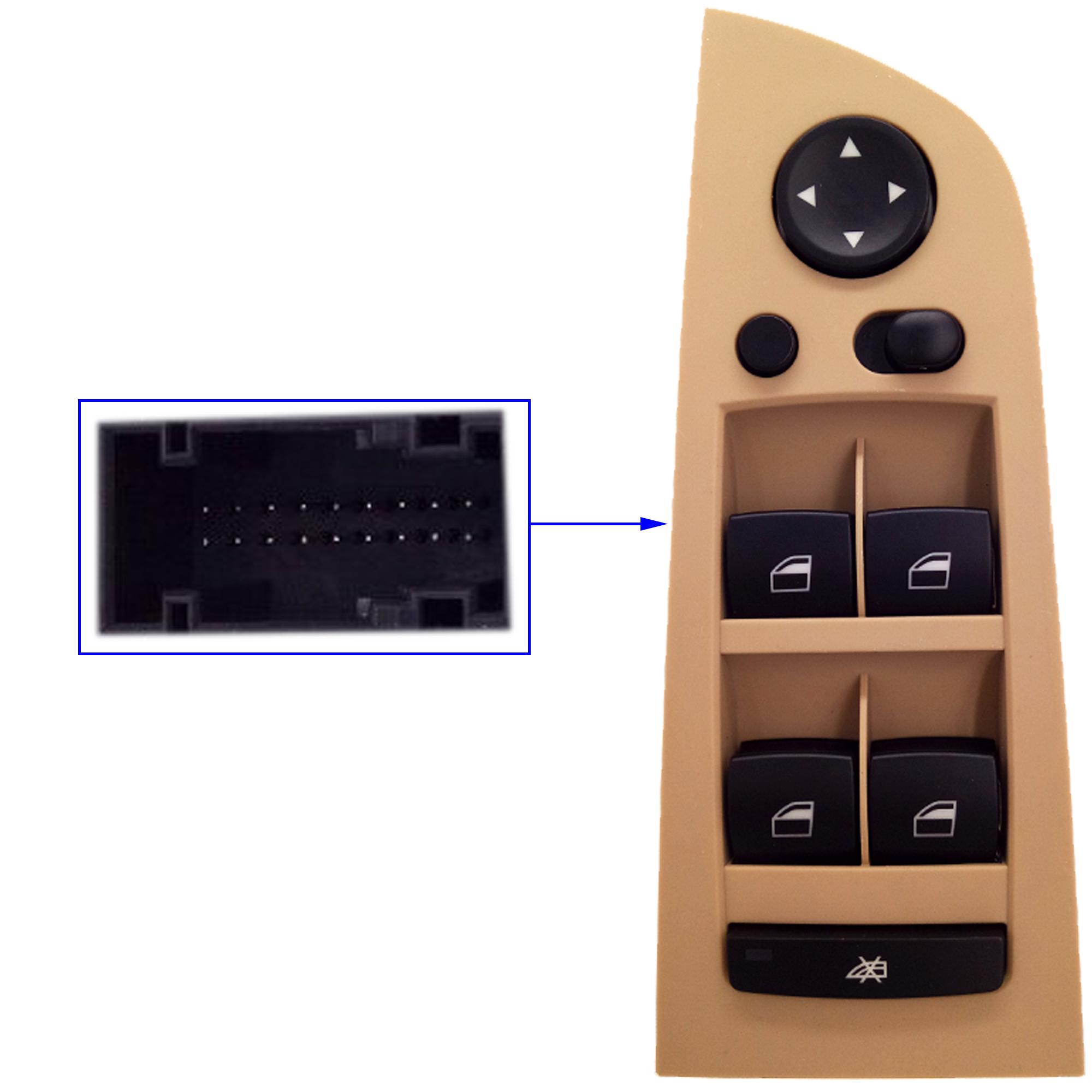 Platine beige bouton leve vitre avant gauche pour BMW 3 E90 E91 PARTSLINE SC57021
