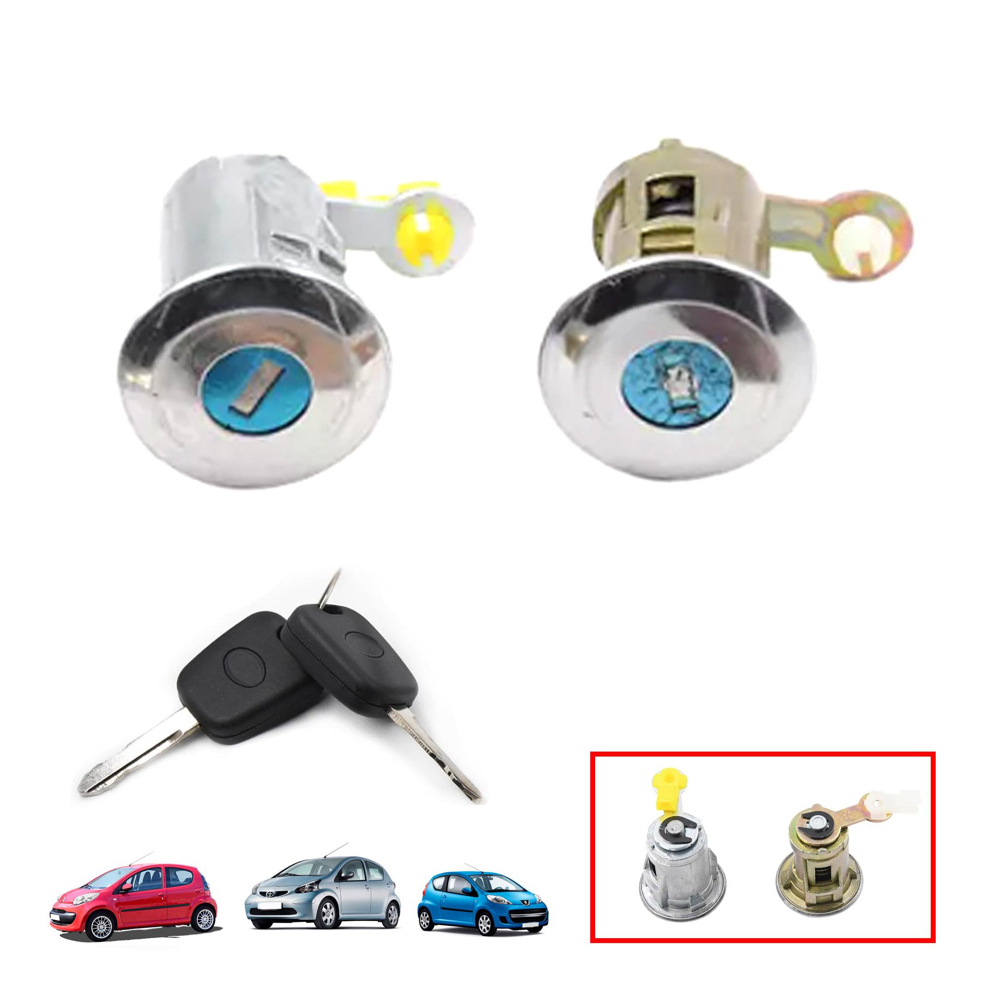 Barillet, serrure de porte pour Citroën C1, Peugeot 107, Toyota Aygo (2005-2014) PARTSLINE SC57545