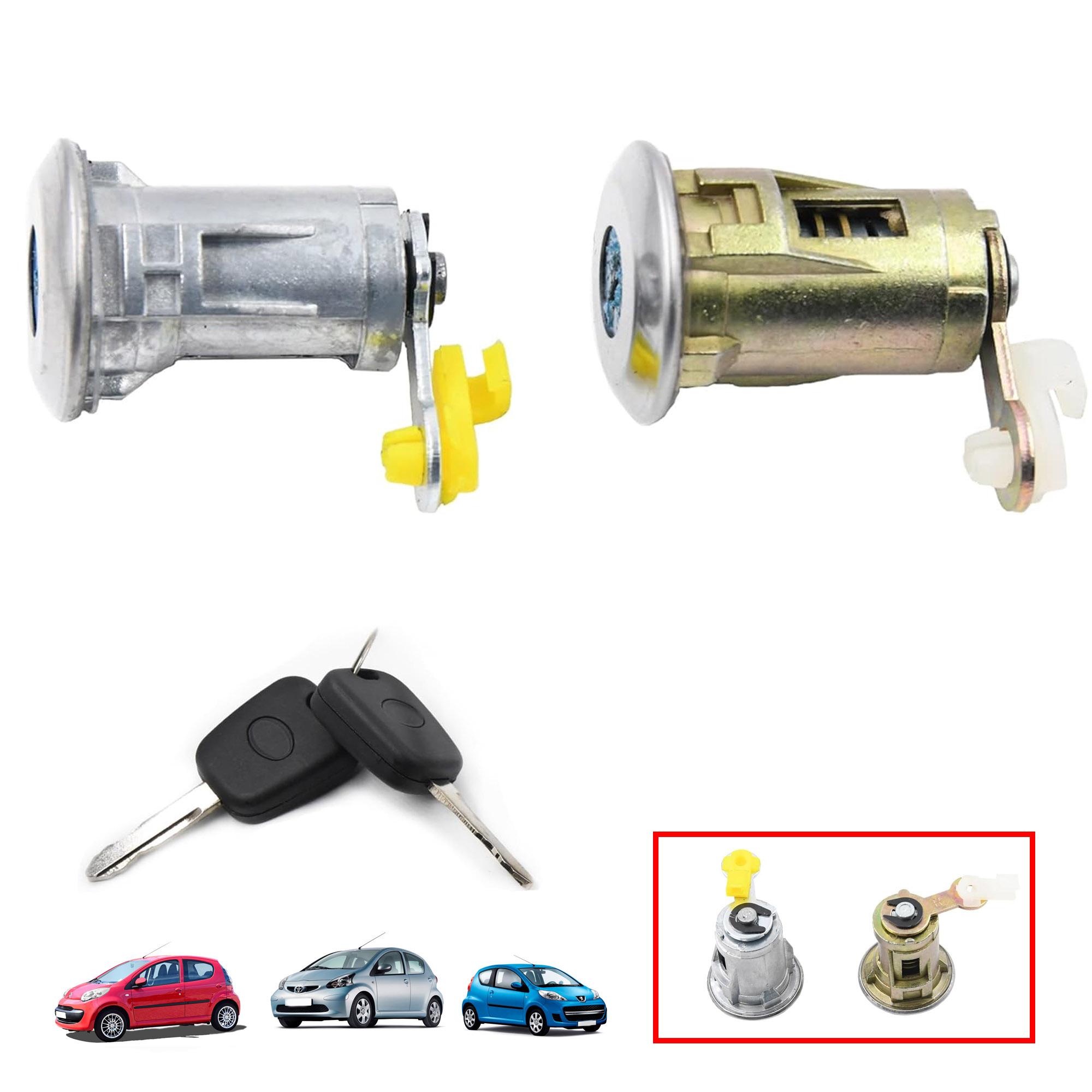 Barillet, serrure de porte pour Citroën C1, Peugeot 107, Toyota Aygo (2005-2014) PARTSLINE SC57545