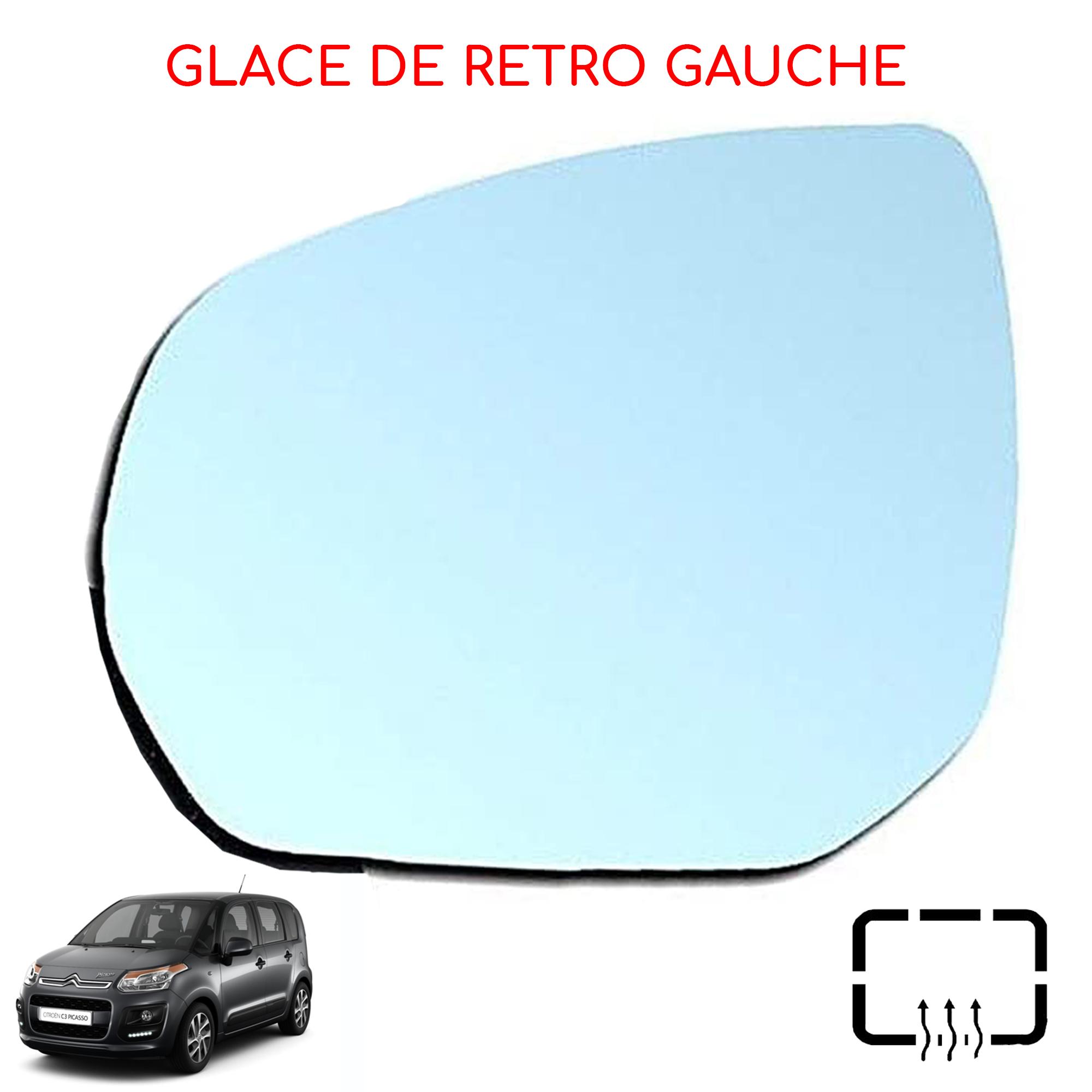 Glace de rétroviseur, miroir bleu dégivrant avant gauche pour 3008, 5008, C3, C4 PARTSLINE SC57556
