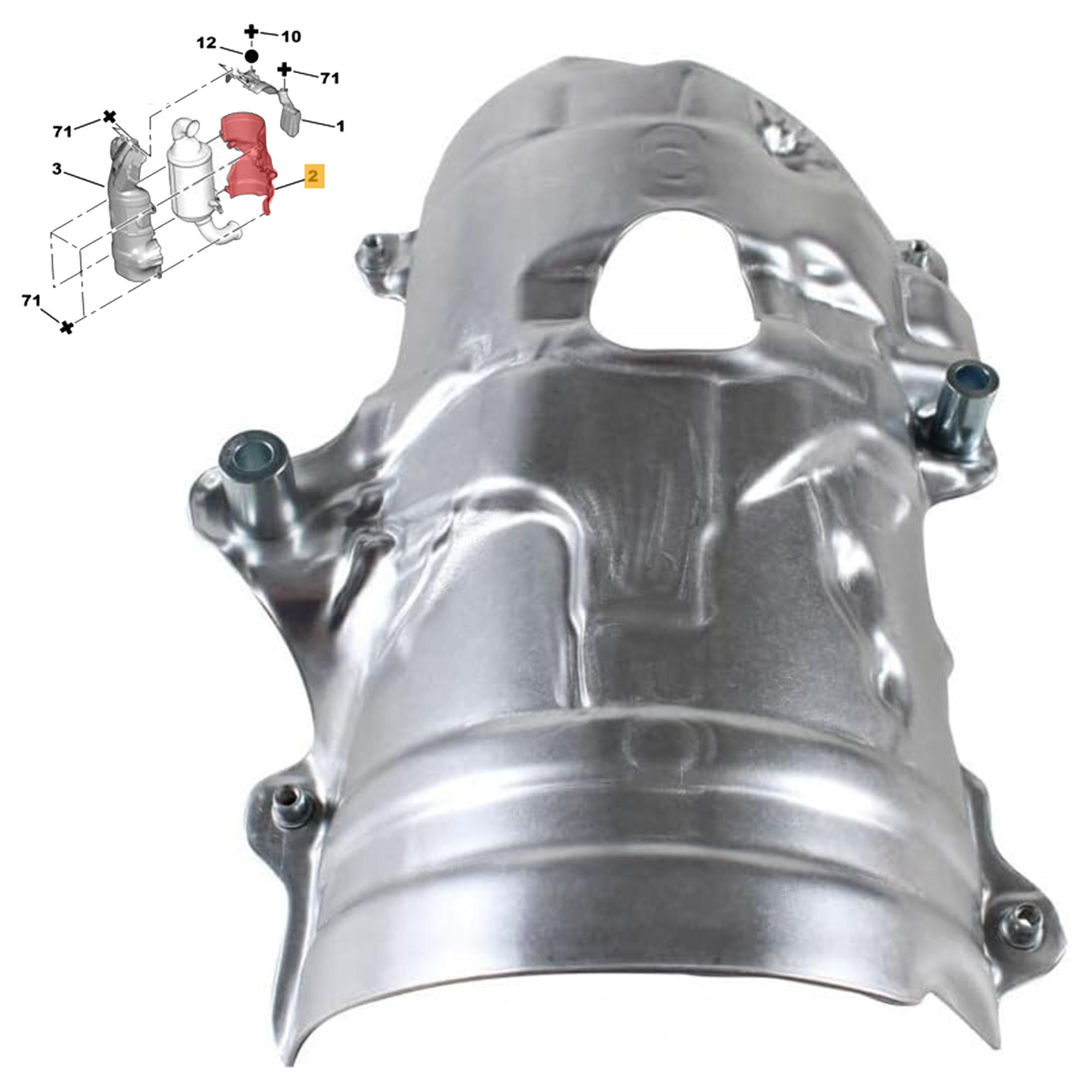 Écran thermique échappement 1.6 HDi pour 207 307 308 3008 5008 C3 C4 C5 PARTSLINE SC57599