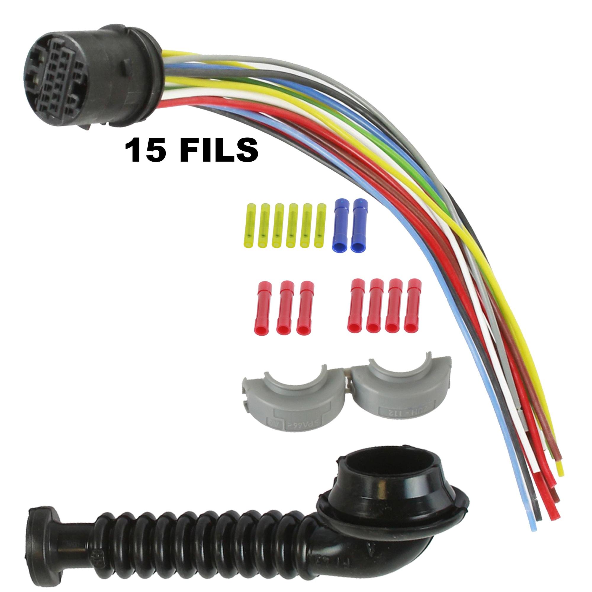 Kit reparation faisceau porte arriere (15 fils) pour Opel Astra H PARTSLINE SC57604