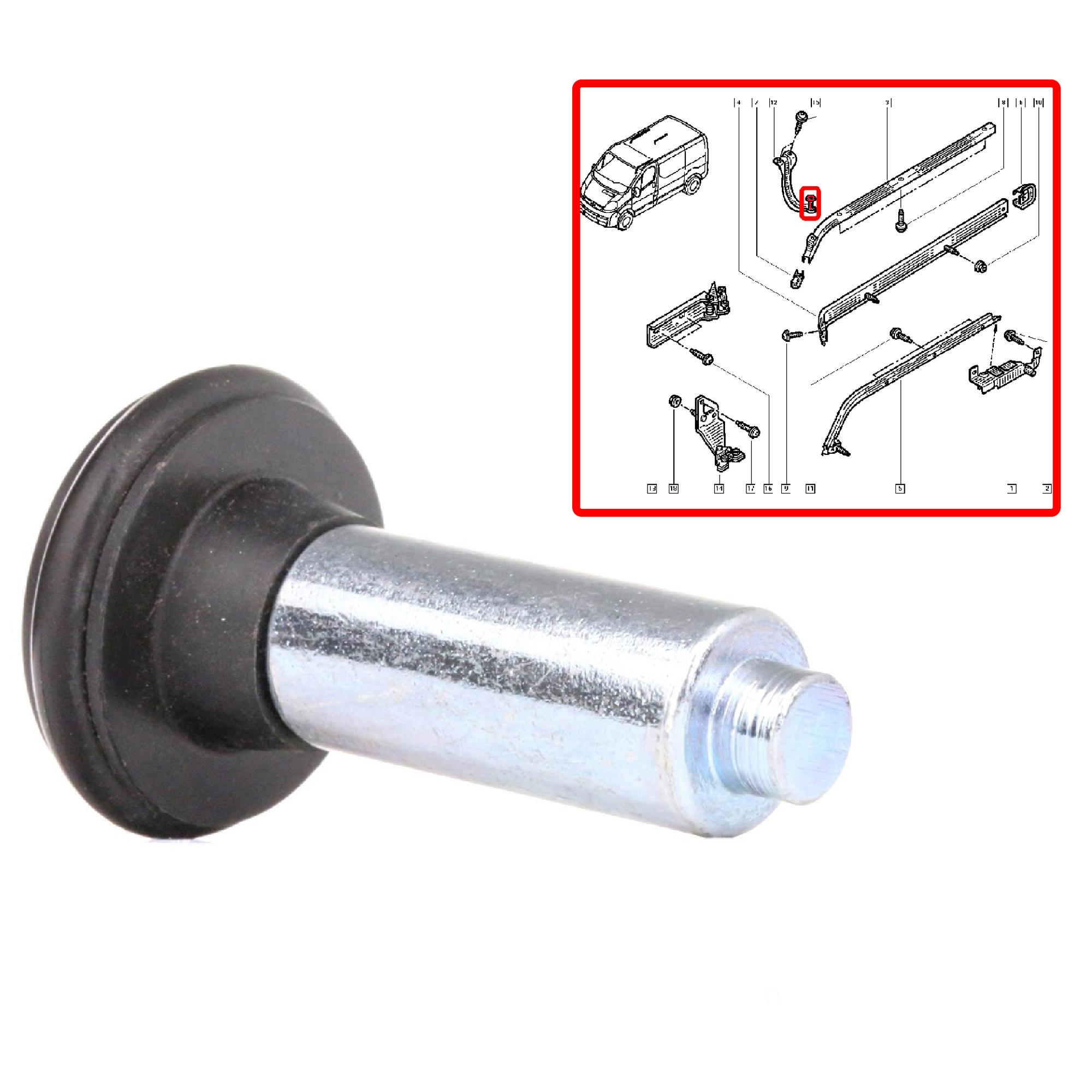Galet superieur porte laterale droite pour Trafic Vivaro PARTSLINE SC57904