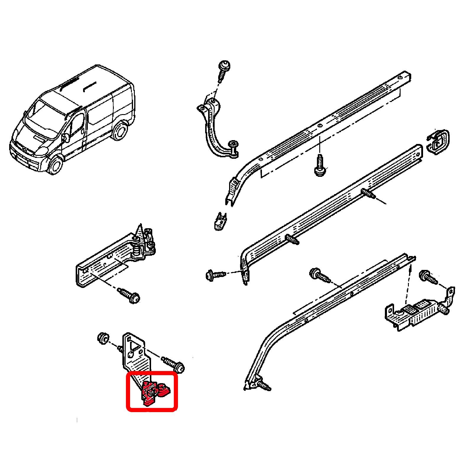 Galet inferieur porte coulissante droite pour Trafic Vivaro Primastar PARTSLINE SC57906
