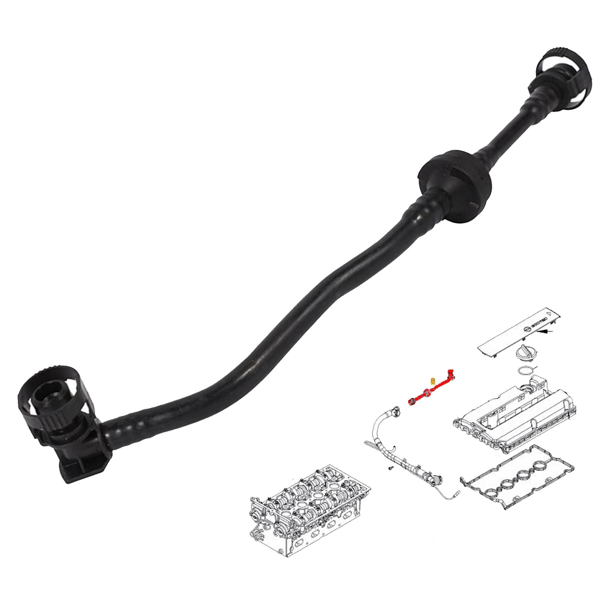 Conduit ventilation carter moteur 1.6 Turbo pour Astra Corsa Insignia Zafira PARTSLINE SC58267
