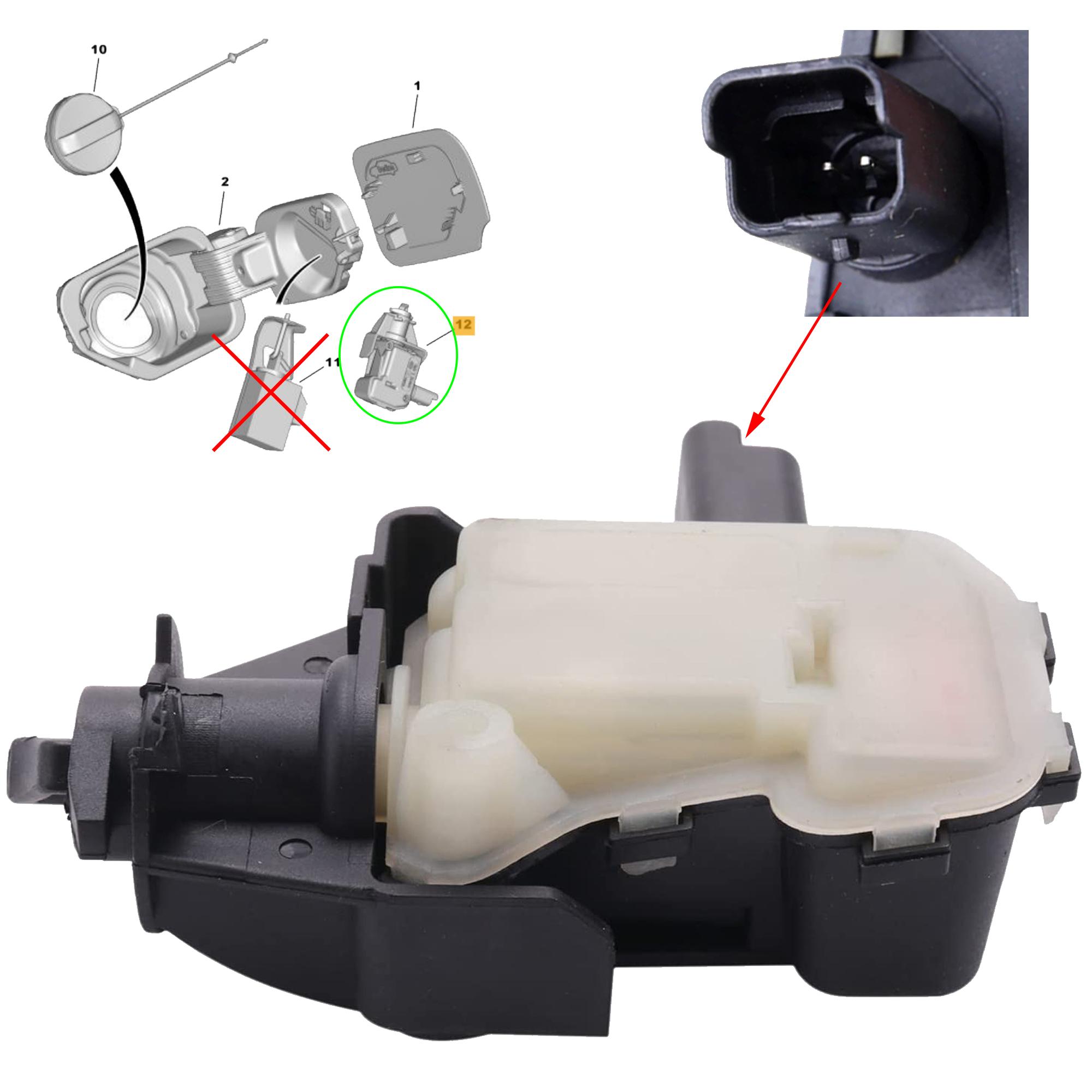 Moteur trappe a carburant pour 407 508 C4 DS4 C6 PARTSLINE SC58272