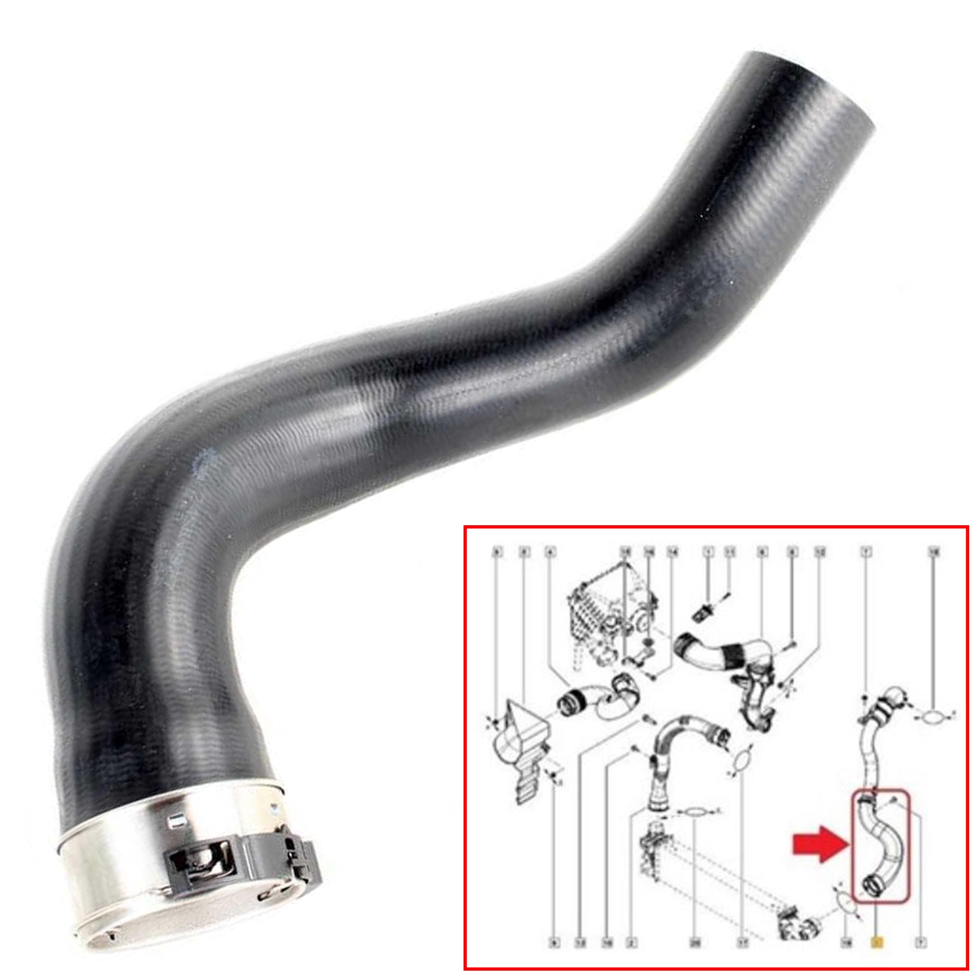 Durite de turbo, gaine de suralimentation pour Fiat, Nissan, Opel, Renault 1.6 dCi PARTSLINE SC58647