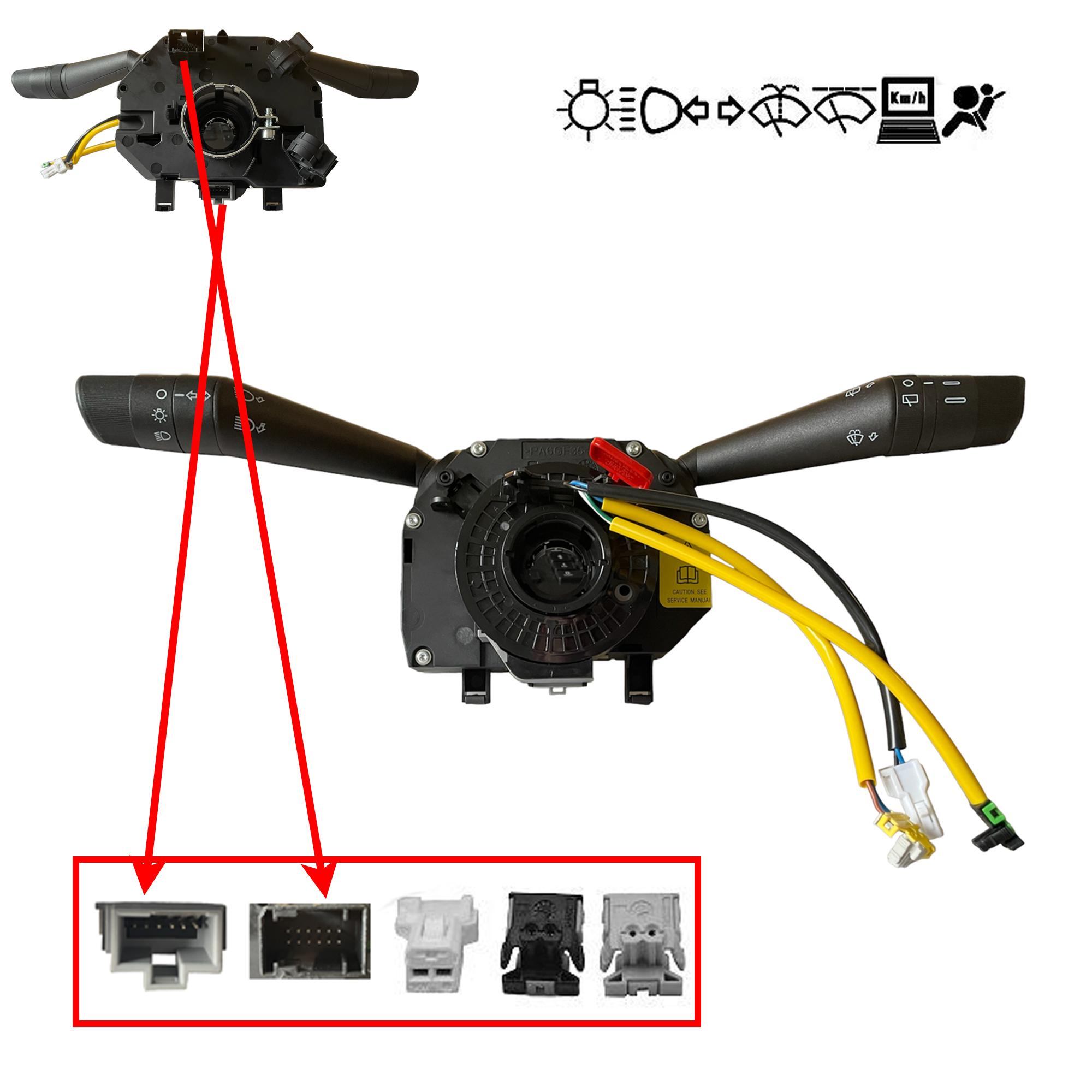 Contacteur tournant, piste d'Airbag, commande de phares et d'essuie-glace PARTSLINE SC58753