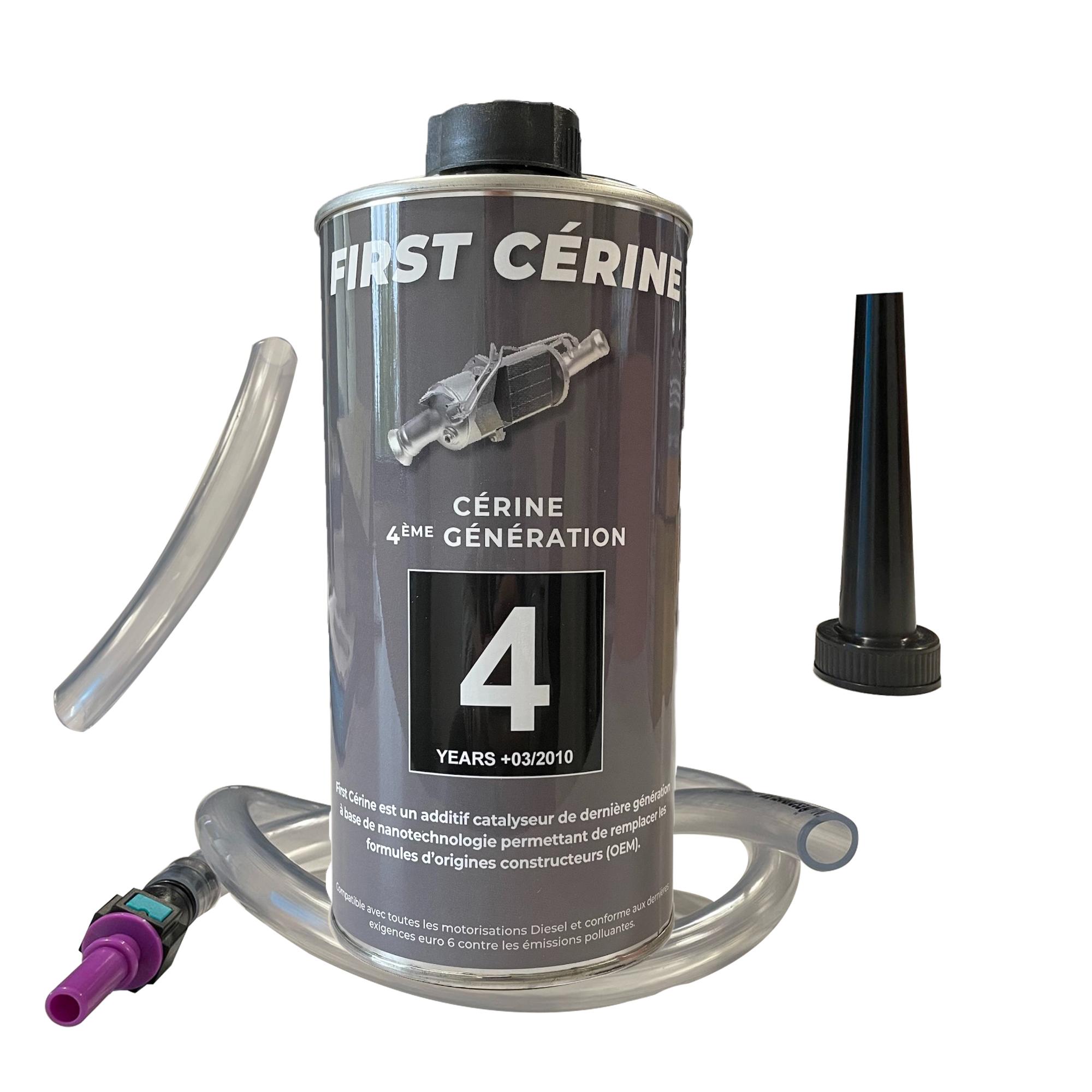 Bidon de 1 litre d'additif FAP Cerine NOIR Diesel HDI + kit de remplissage PARTSLINE SC59862