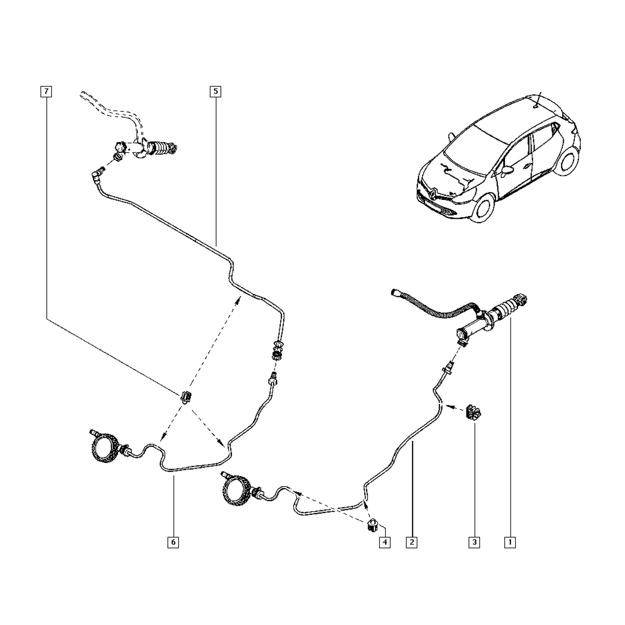 Cylindre, émetteur d'embrayage pour Dacia Sandero, Renault Captur, Clio 4 PARTSLINE SC59872