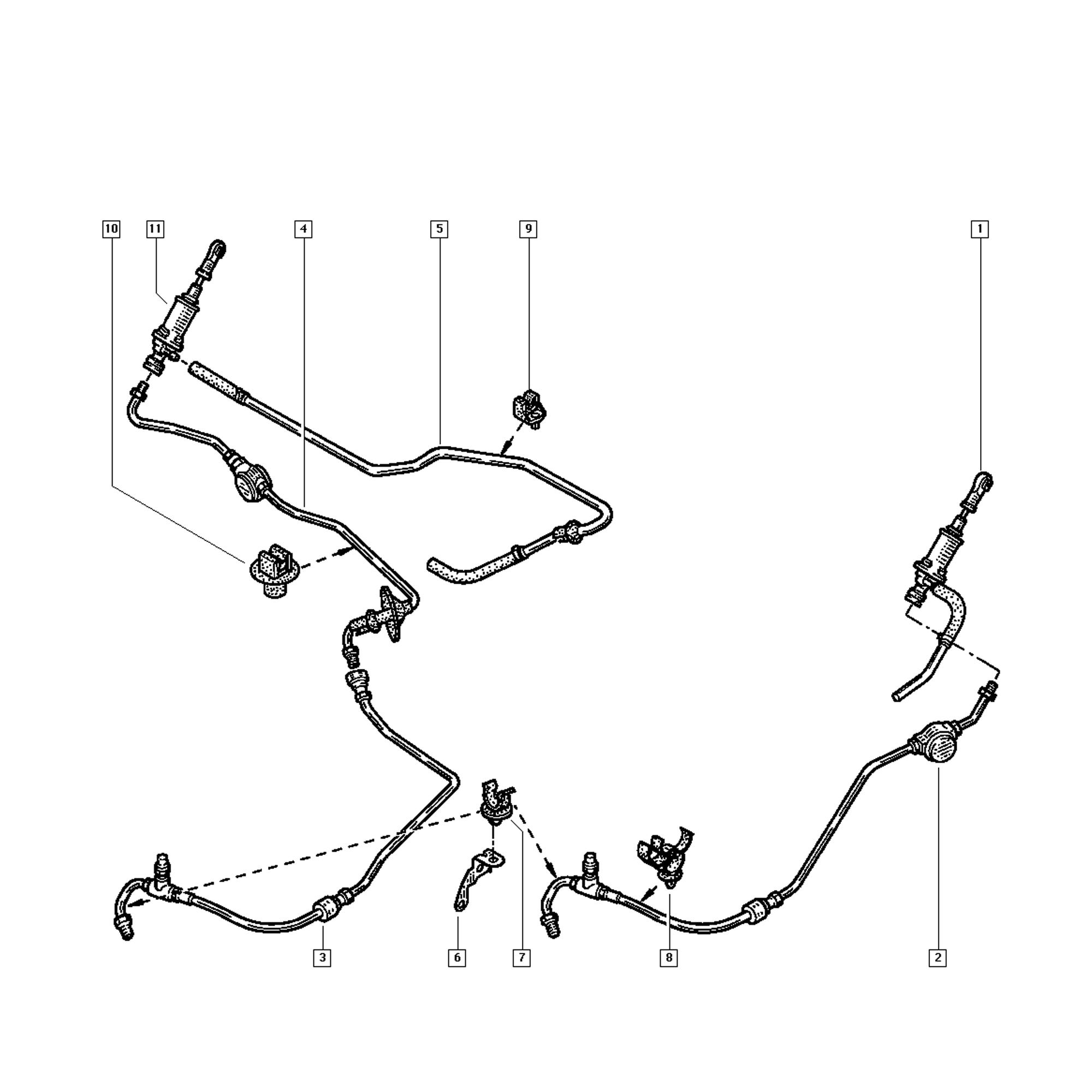 Cylindre, émetteur embrayage pour Renault Trafic 2, Opel Vivaro, Nissan Primastar PARTSLINE SC59874