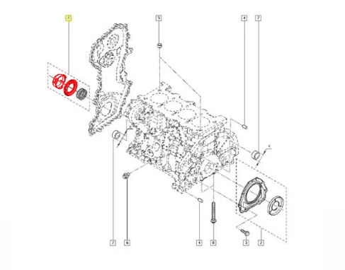 Joint spi vilebrequin, bague d'étanchéité vilebrequin PARTSLINE SC60038