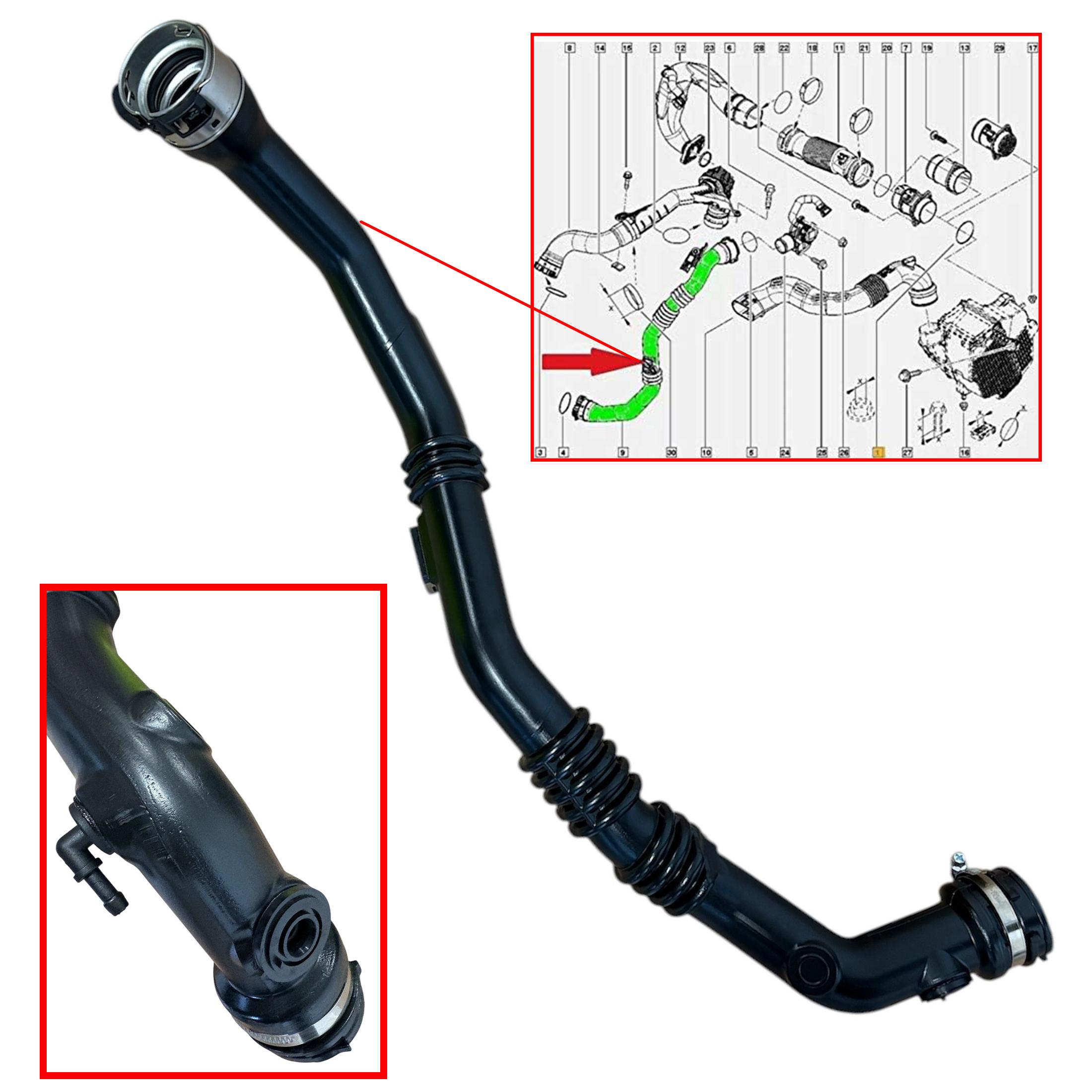 Durite turbo pour Duster Logan Sandero Clio IV 1.5 dCi PARTSLINE SC60110