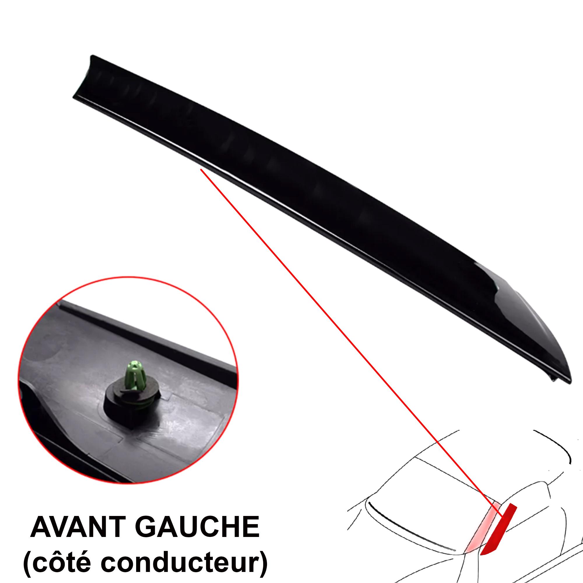 Enjoliveur noir de montant GAUCHE de pare brise compatible avec Mini PARTSLINE SC60448