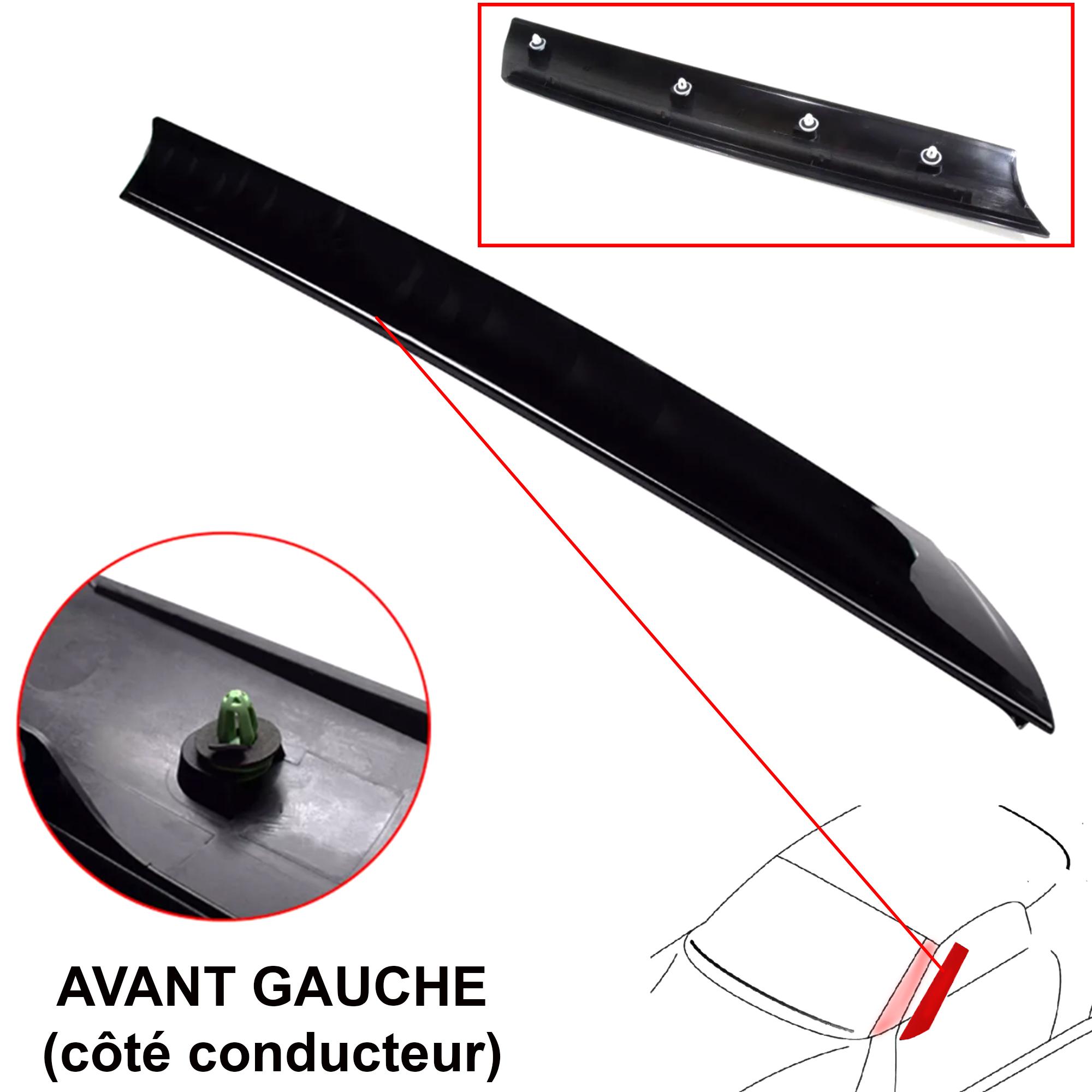 Enjoliveur noir de montant GAUCHE de pare brise compatible avec Mini PARTSLINE SC60448