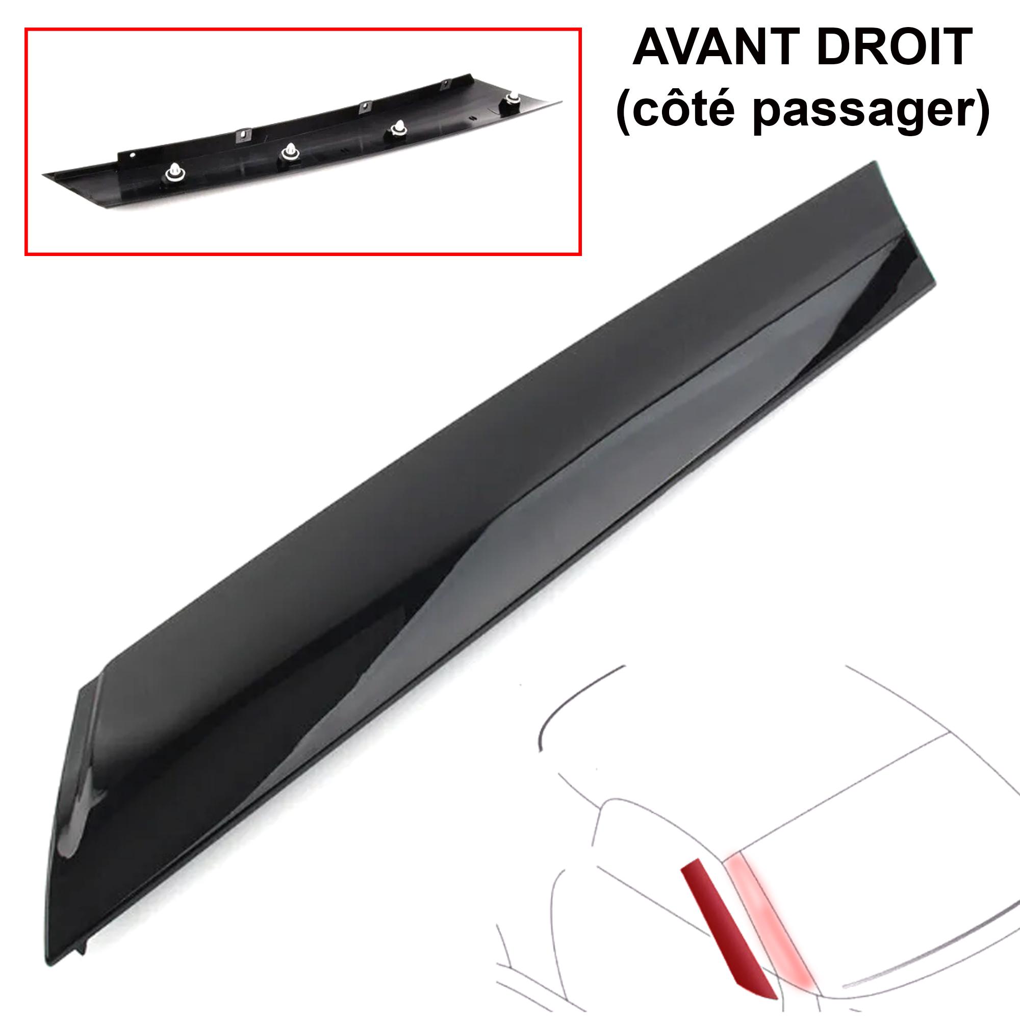Enjoliveur noir de montant DROIT de pare brise compatible avec Mini PARTSLINE SC60449