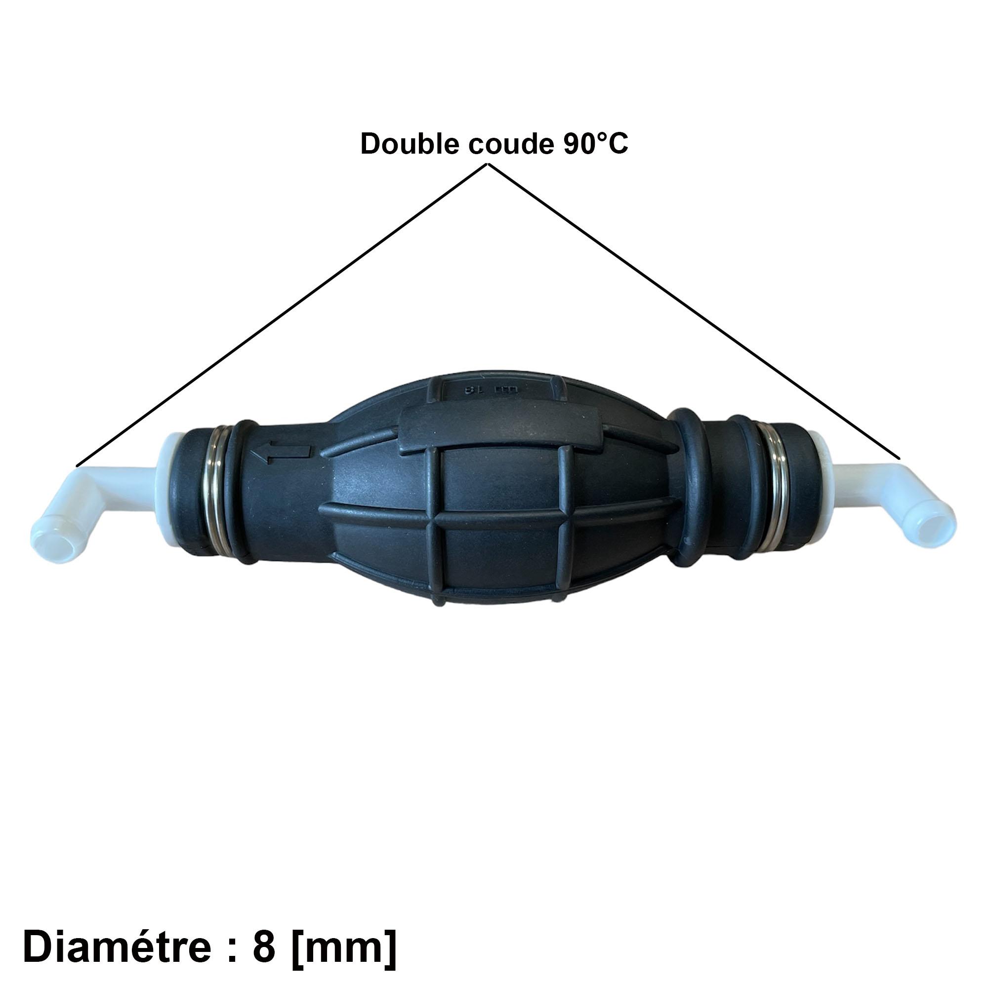Pompe d'amorçage universelle 8 mm embouts coudés 90 PARTSLINE SC60459