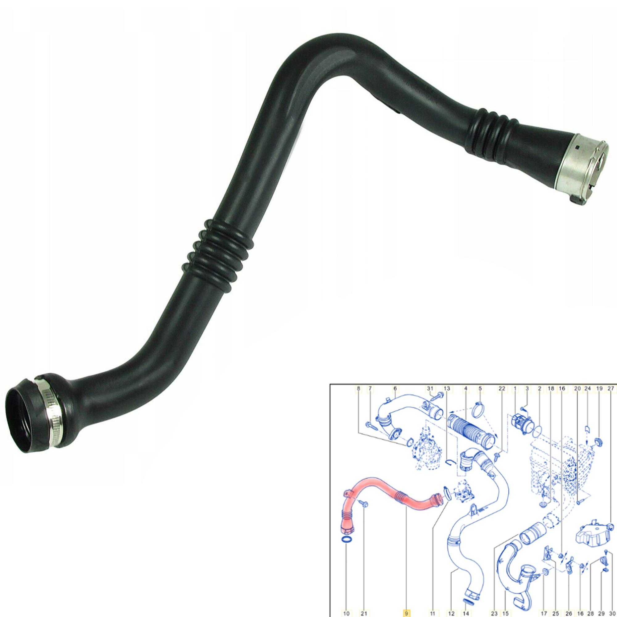 Durite de turbo, gaine de suralimentation pour Mégane 3, Scénic 1,6, 1,9 Dci 130 PARTSLINE SC60539