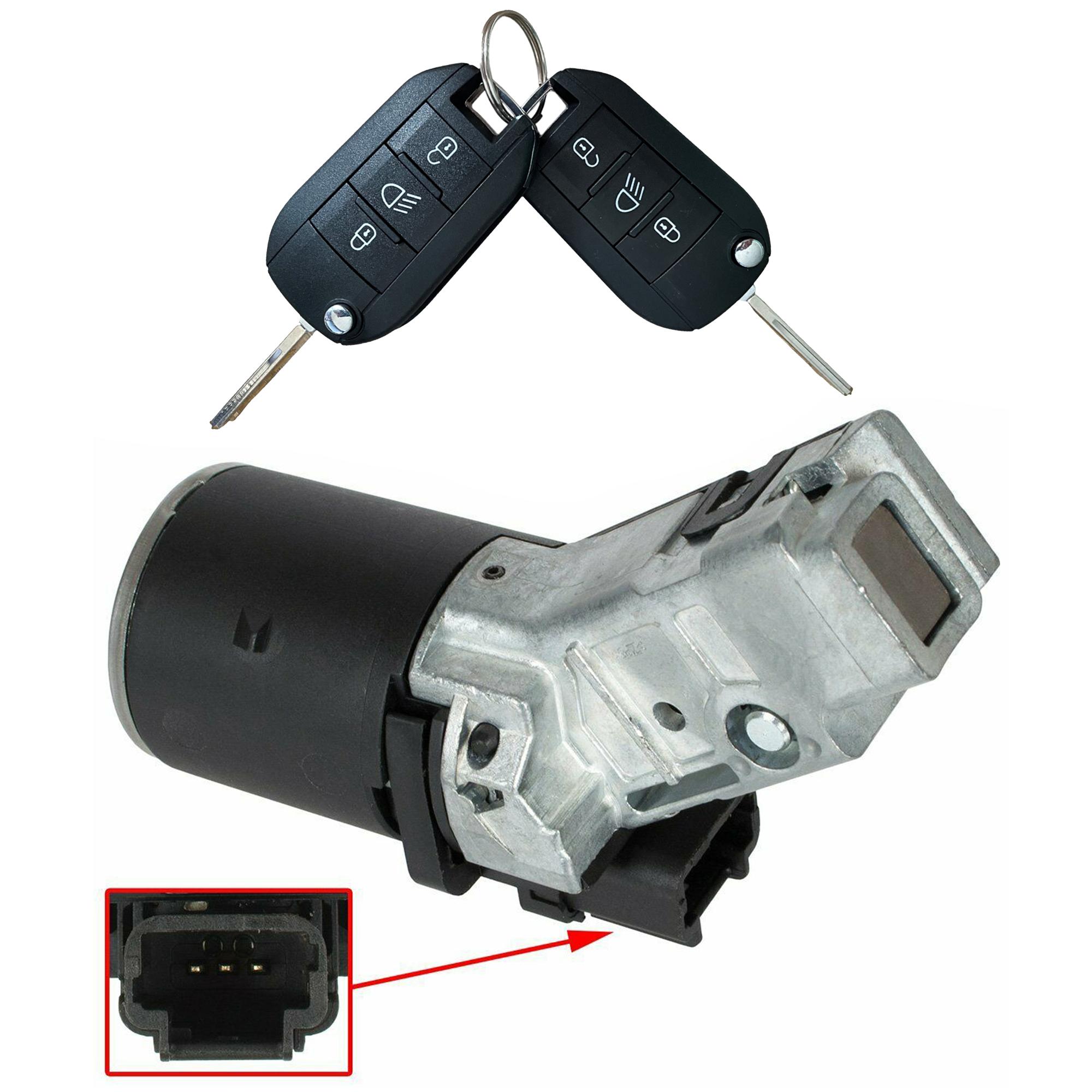 Neiman Antivol de direction avec 2 clés pour 208 2008 C3 C4 308 Partner PARTSLINE SC60779