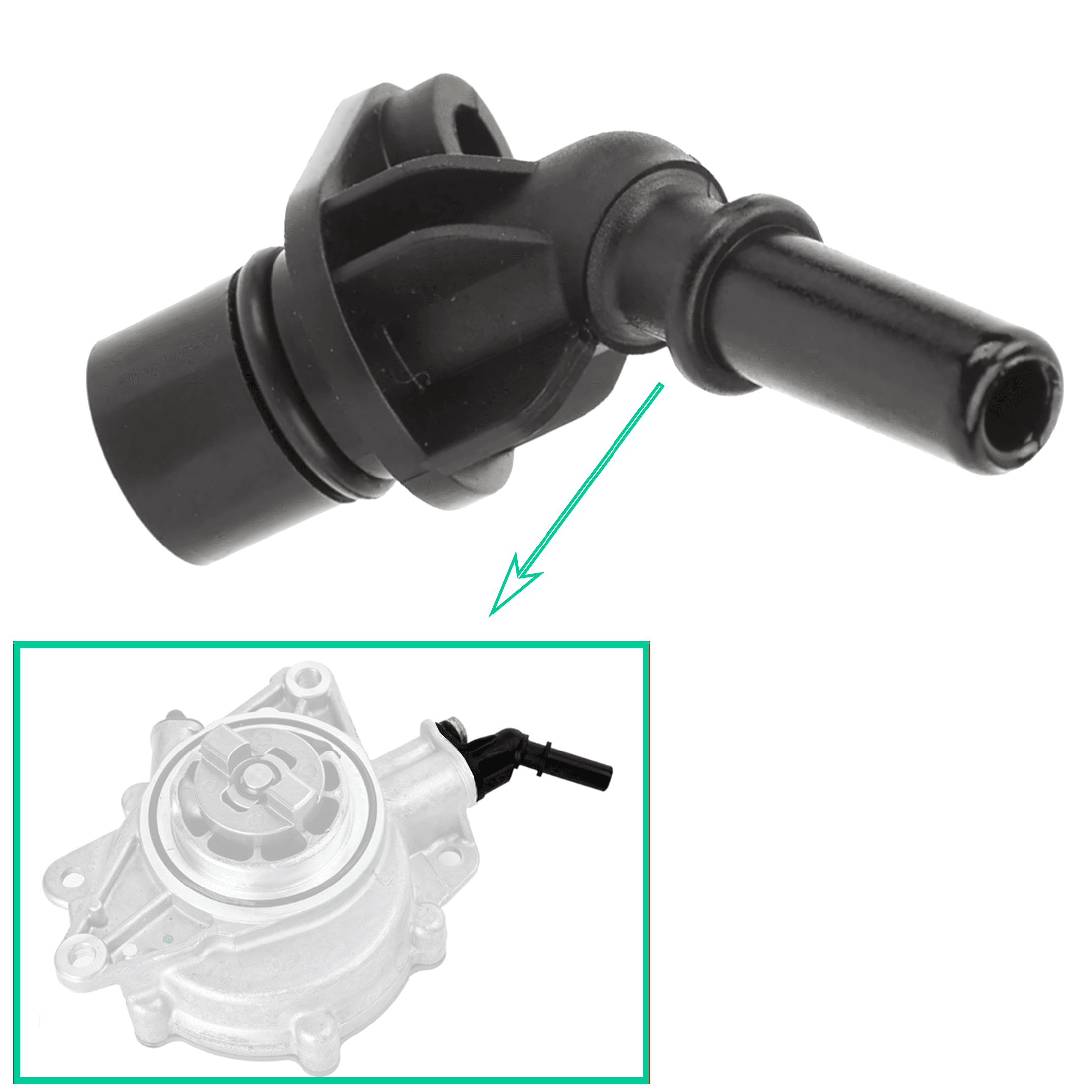 Raccord de pompe à vide de freinage pour Citroën DS Mini Opel Peugeot PARTSLINE SC60784
