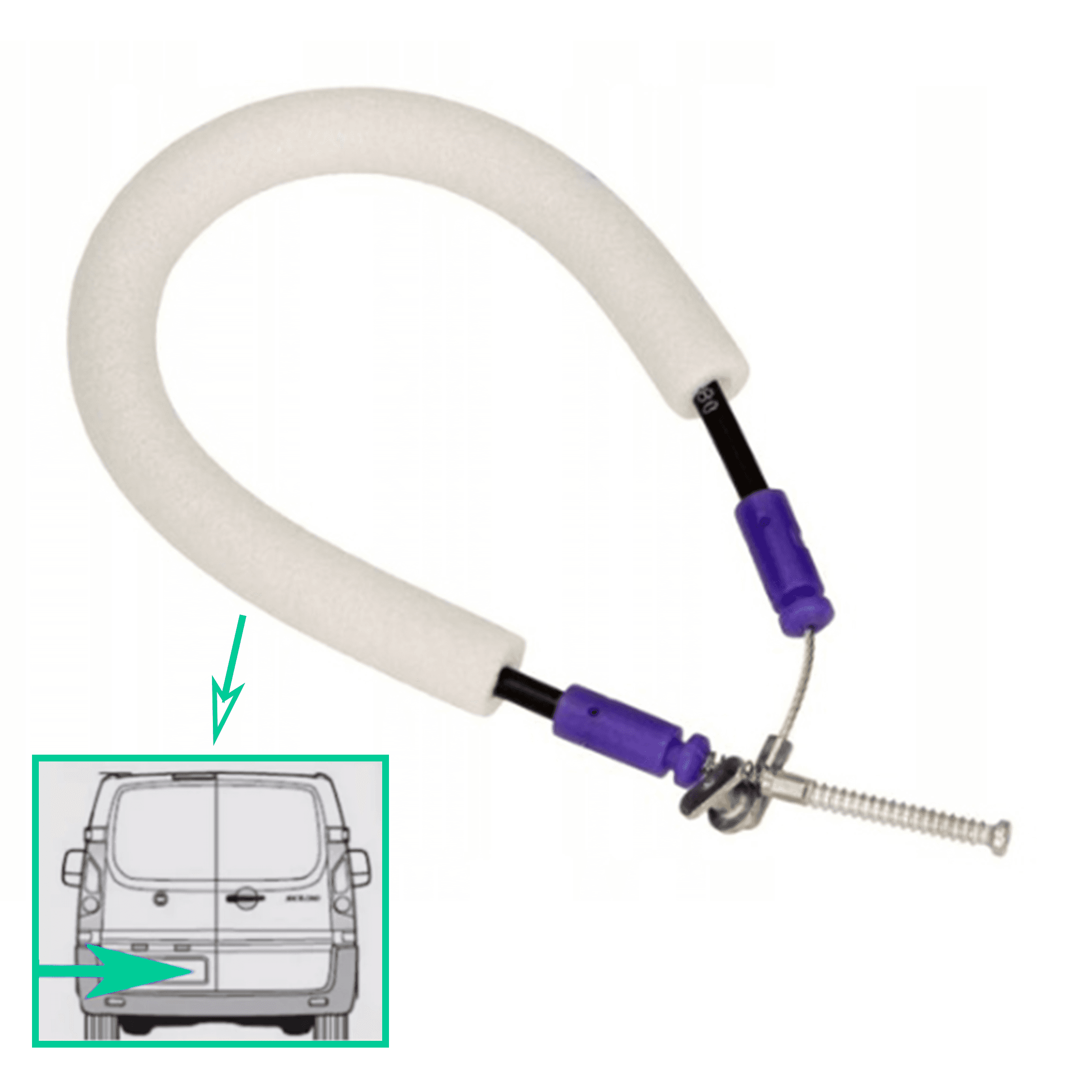 Câble de porte arrière gauche pour Citroën Jumpy 2, Fiat Scudo, Peugeot Expert PARTSLINE SC60788