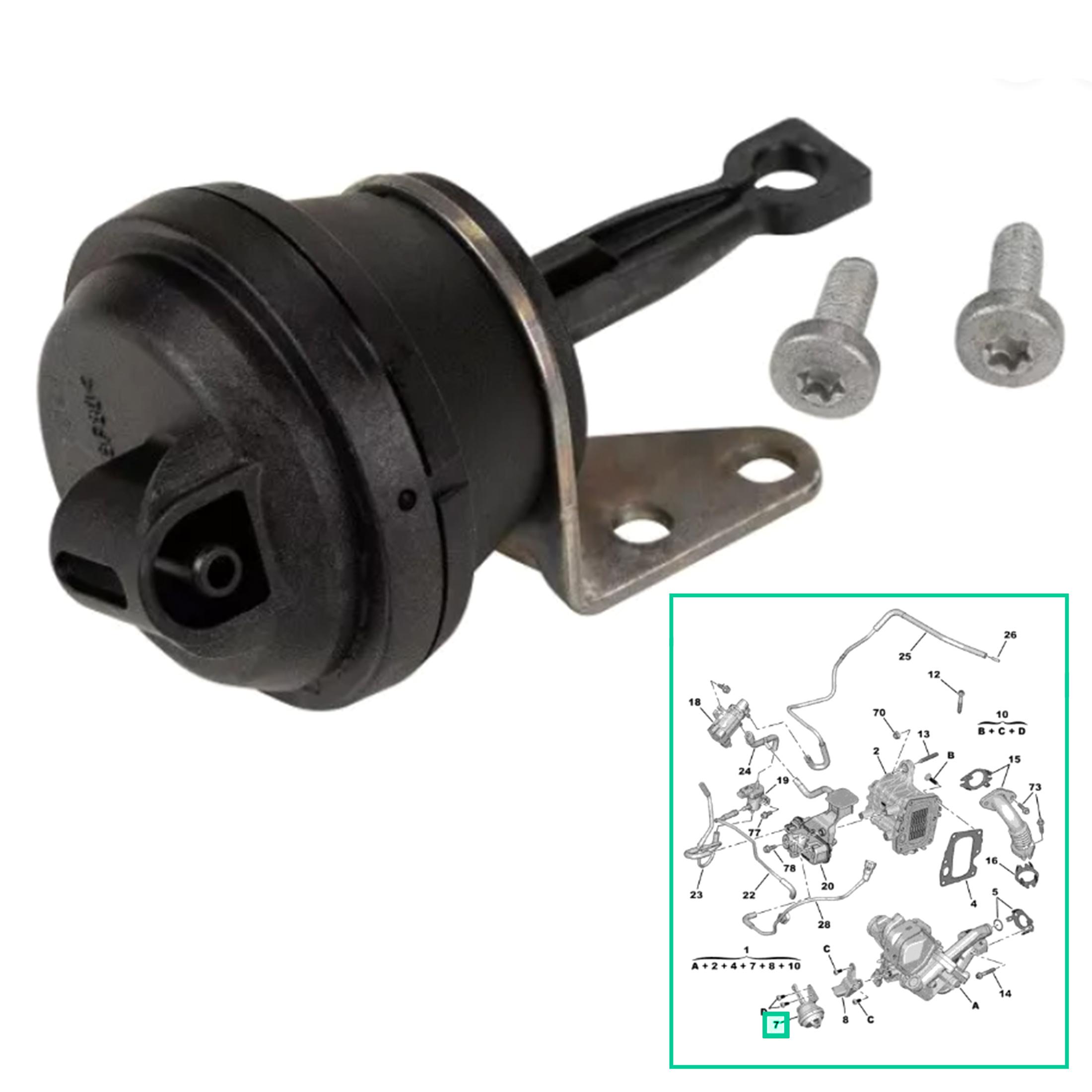 Soupape EGR, Valve de commande pour 3008 508 5008 C4 2.0 BlueHDi PARTSLINE SC60841
