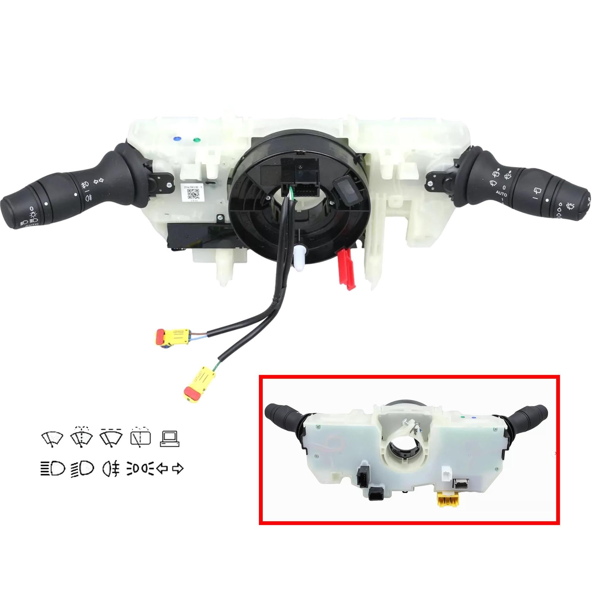 Contacteur tournant commodos essuie glace clignotants pour Scenic III Megane 3 PARTSLINE SC61013