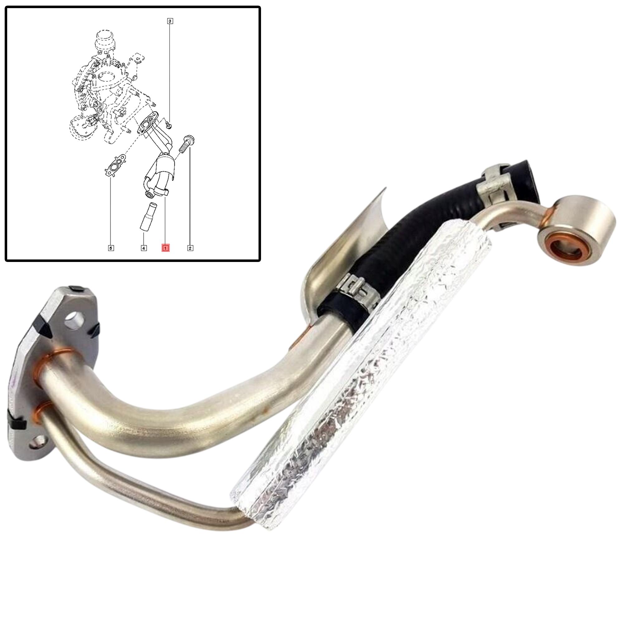 Tuyau d'alimentation huile de turbo pour Nissan Opel Renault 2,0 2,3 dCi PARTSLINE SC61083