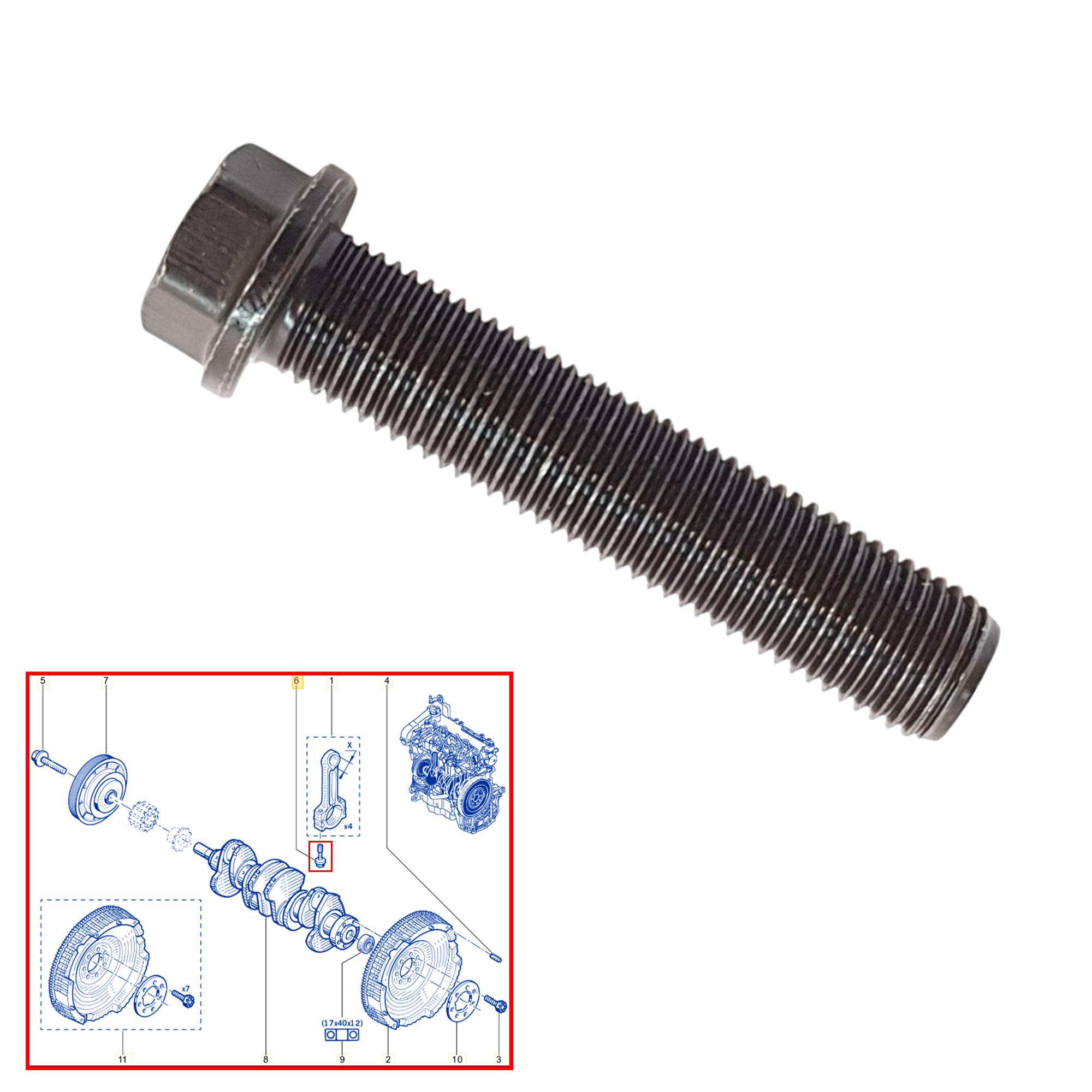 Boulon vis de bielle pour 1.5 dCi 1.6 dCi 1.9 dCi 2.3 dCi 2.5 dCi PARTSLINE SC61165