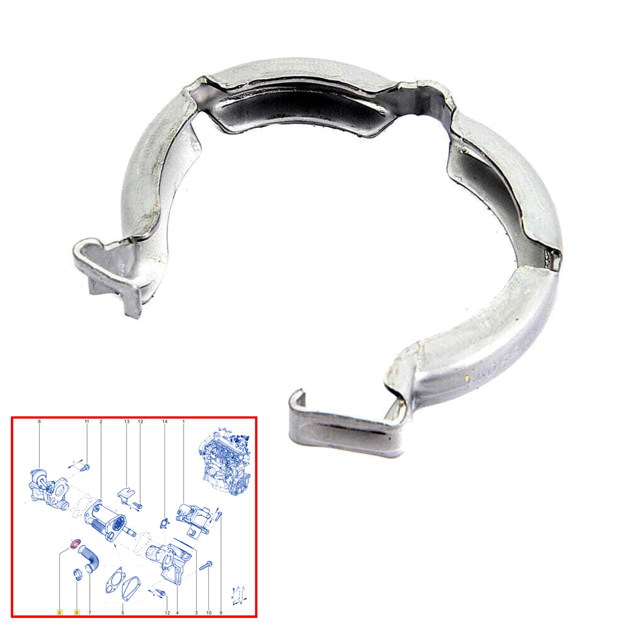 Collier de vanne EGR pour Renault Clio Megane 2 Kangoo 1.5 dci Espace 4 1.9 dCi PARTSLINE SC61436