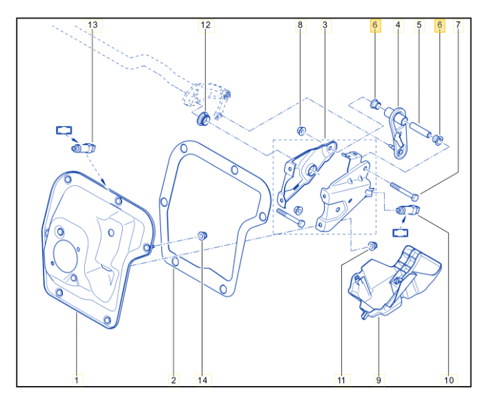 Douille axe pedale embrayage pour Trafic II Vivaro A Primastar PARTSLINE SC61441