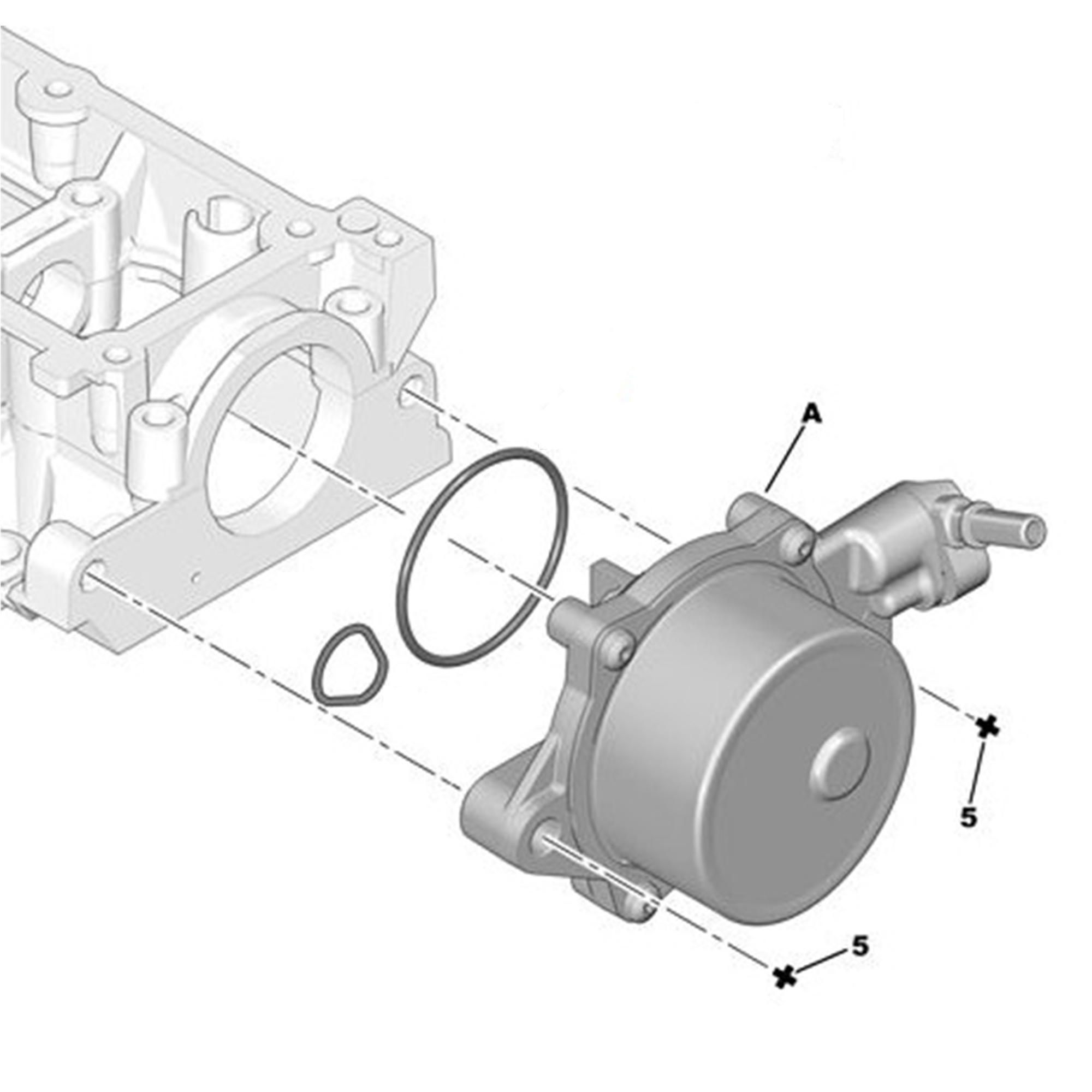 Joints de pompe a vide pour Peugeot Citroen Ford 1.6 HDi TDCi PARTSLINE SC61498